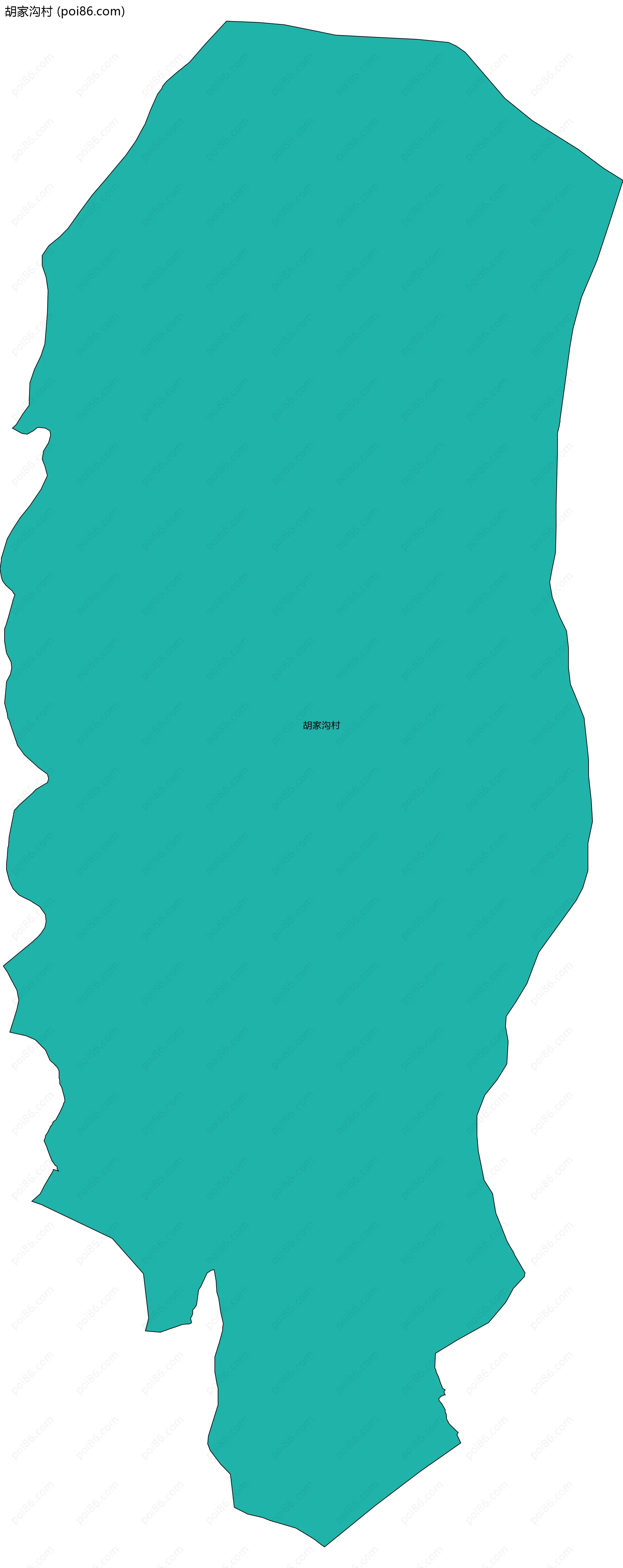 胡家沟村边界地图