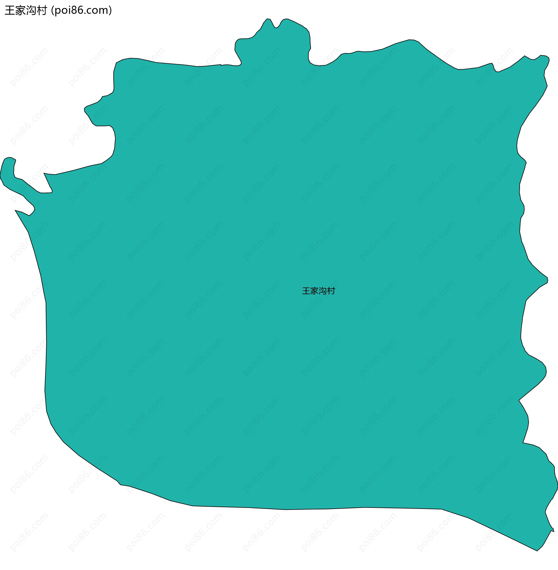 王家沟村边界地图