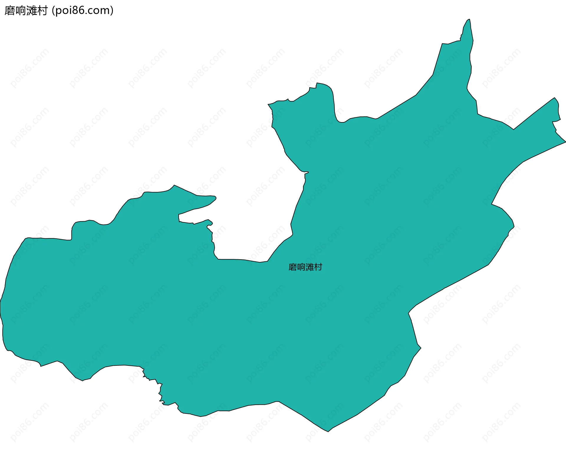磨响滩村边界地图