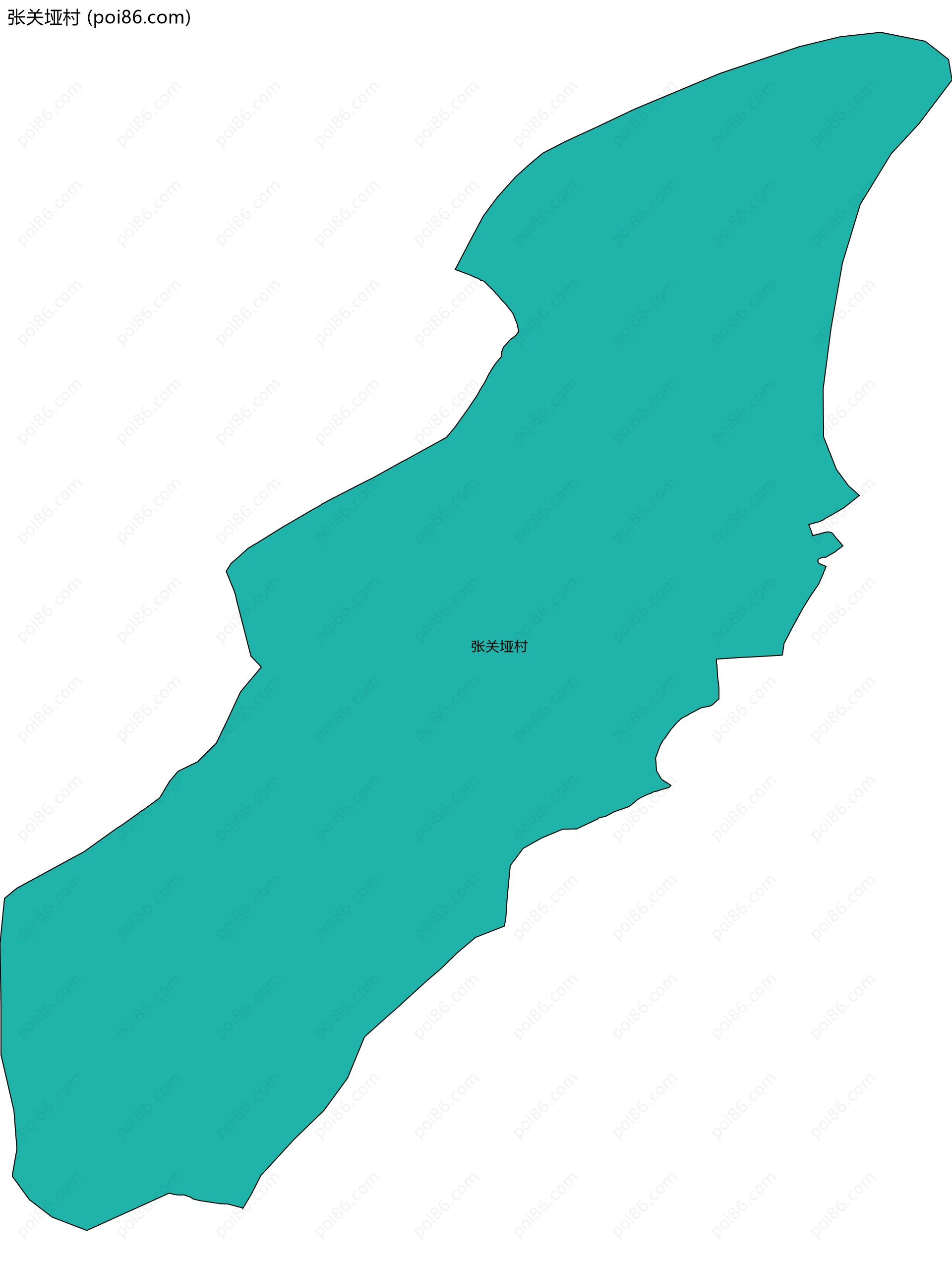 张关垭村边界地图