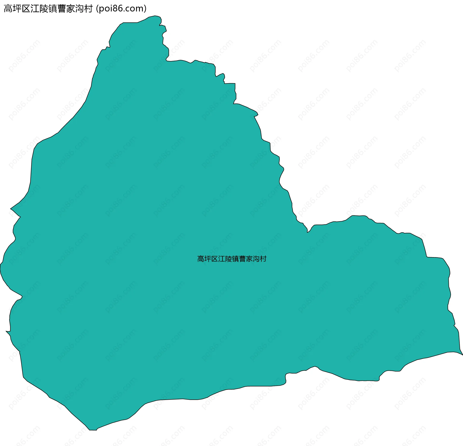 高坪区江陵镇曹家沟村边界地图