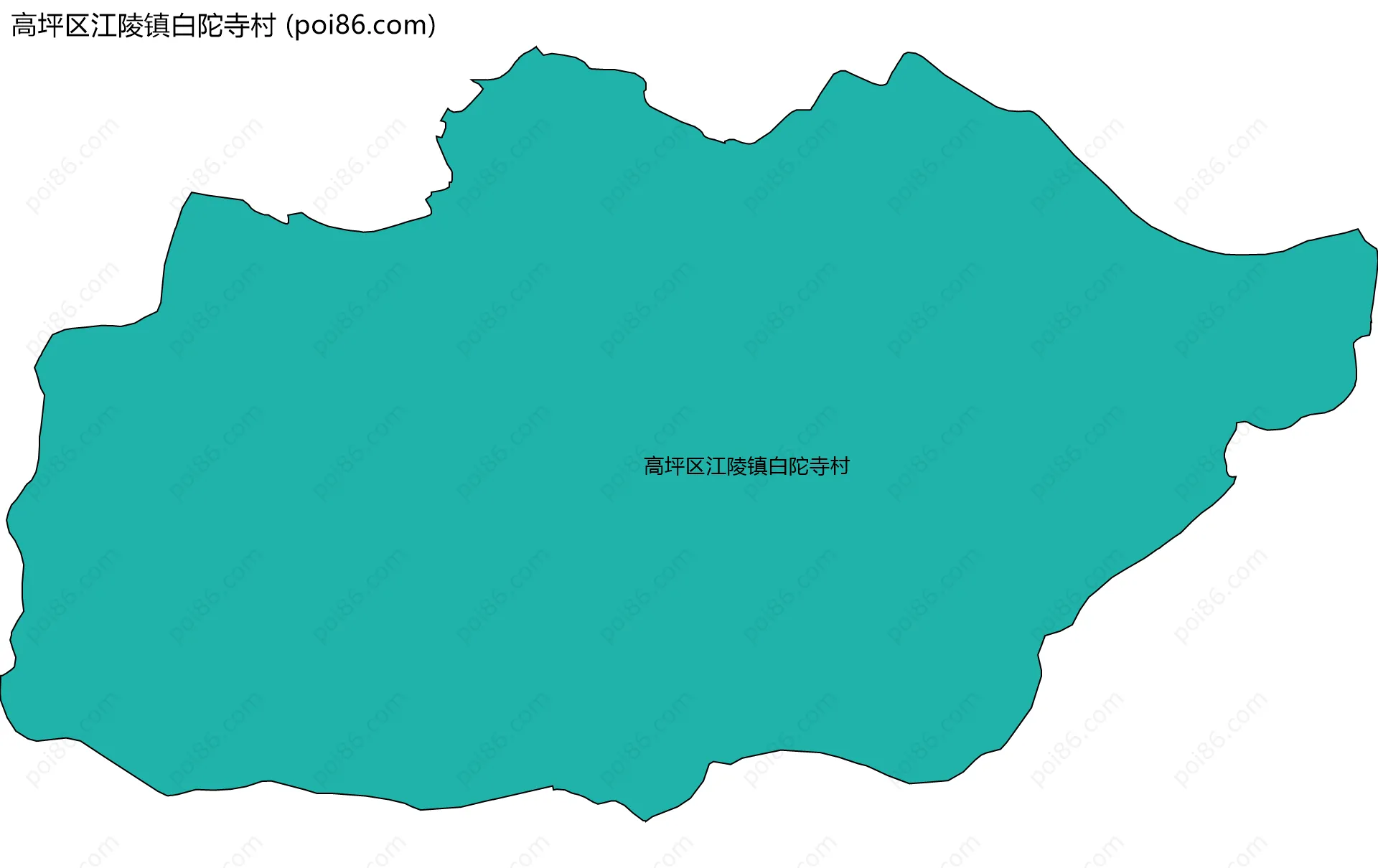 高坪区江陵镇白陀寺村边界地图