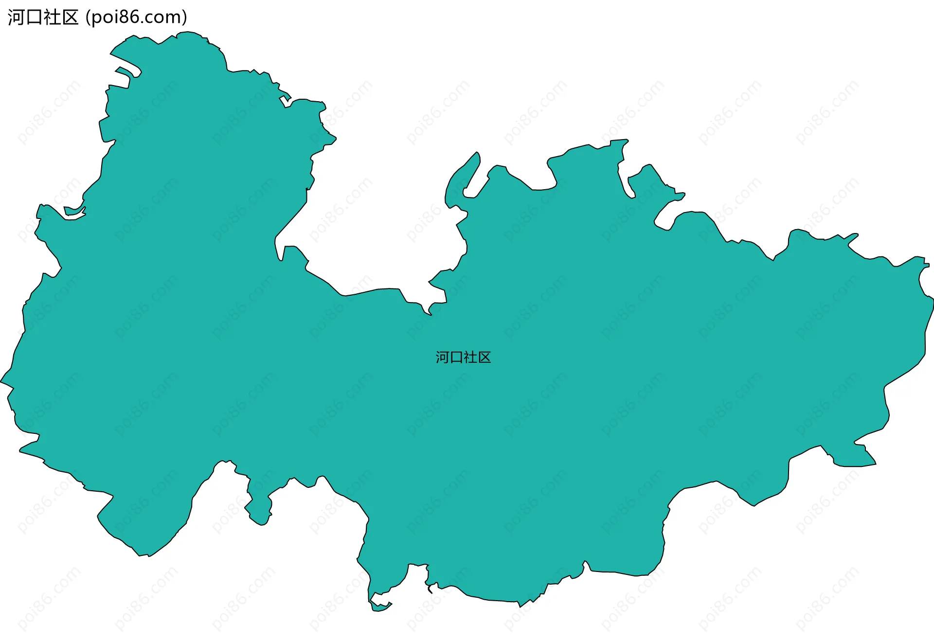 河口社区边界地图