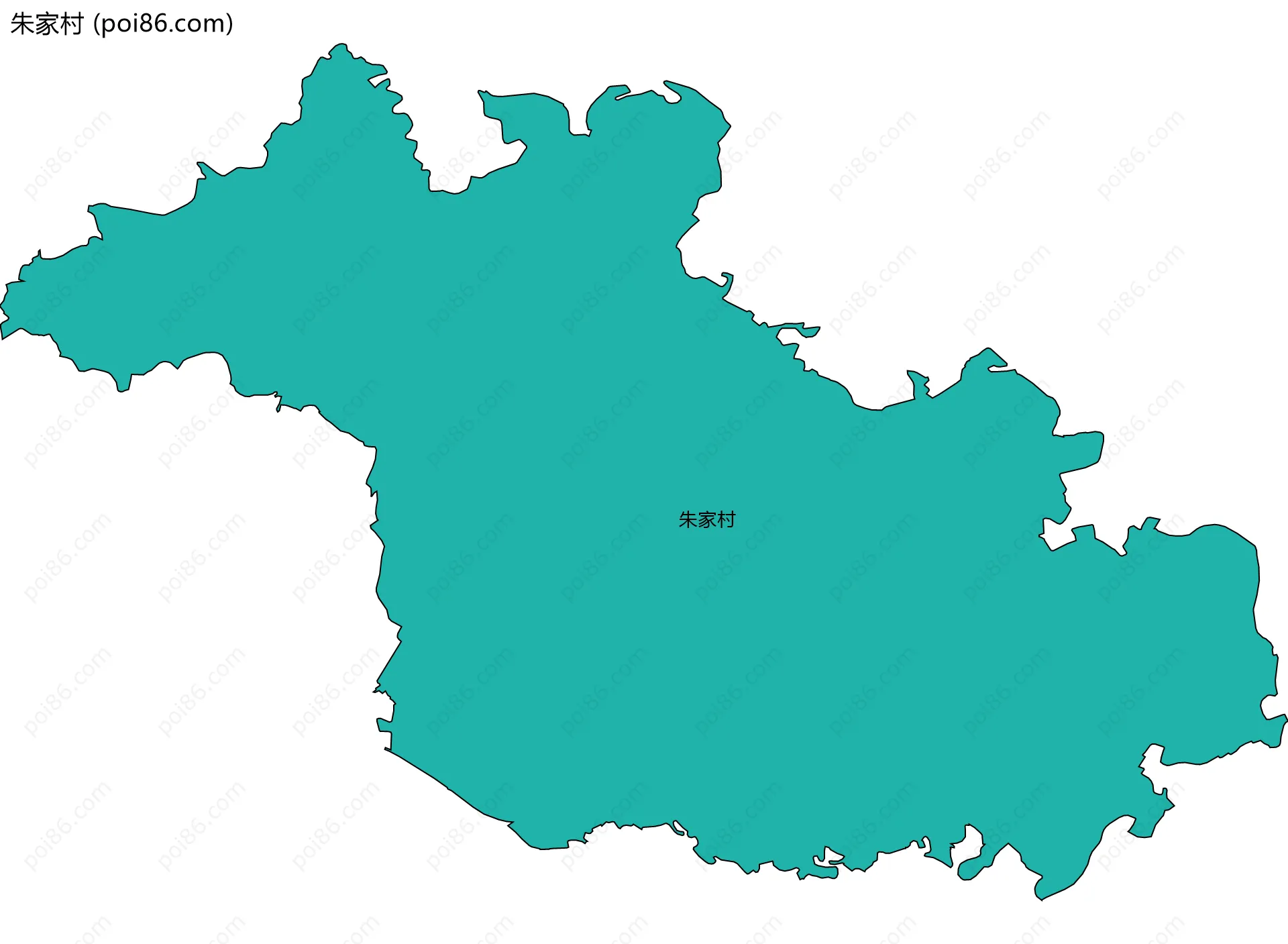 朱家村边界地图