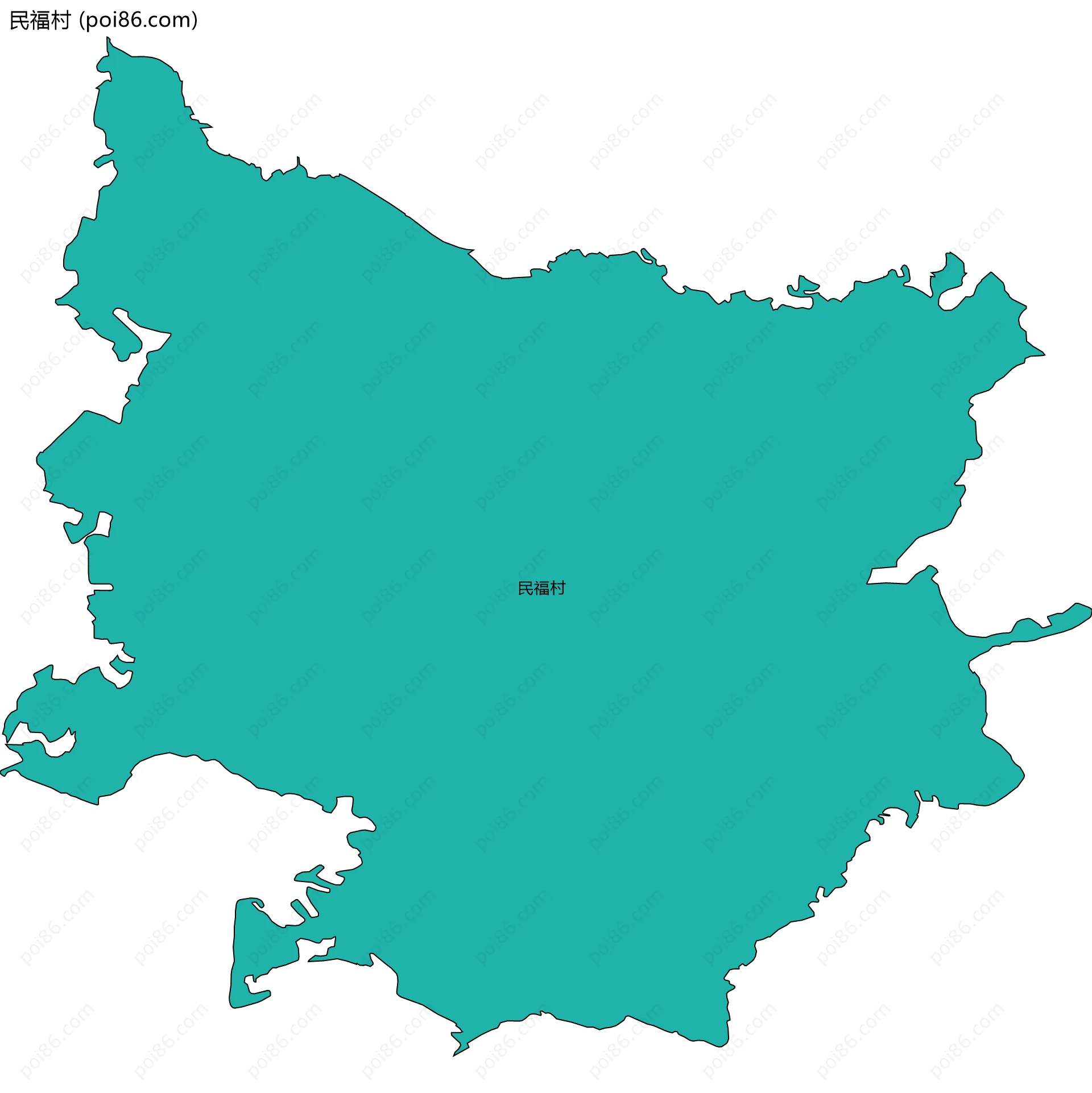 民福村边界地图