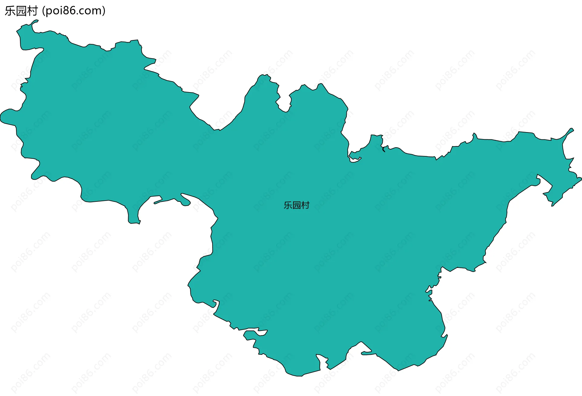 乐园村边界地图