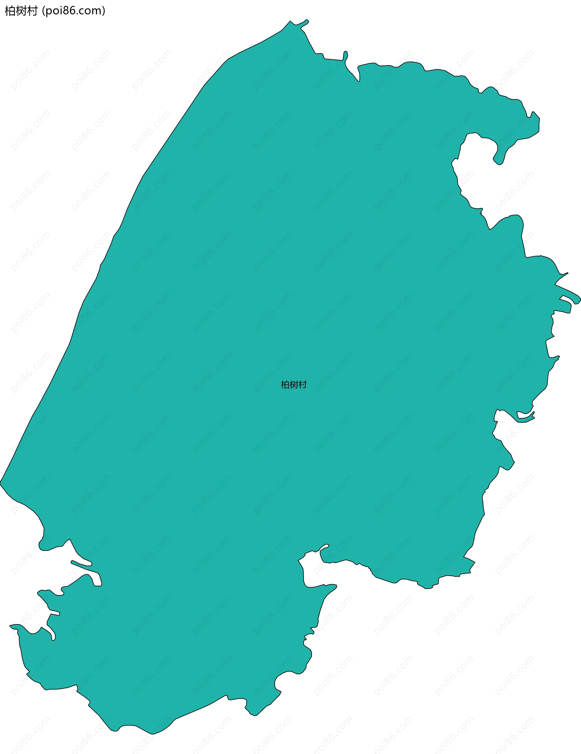 柏树村边界地图