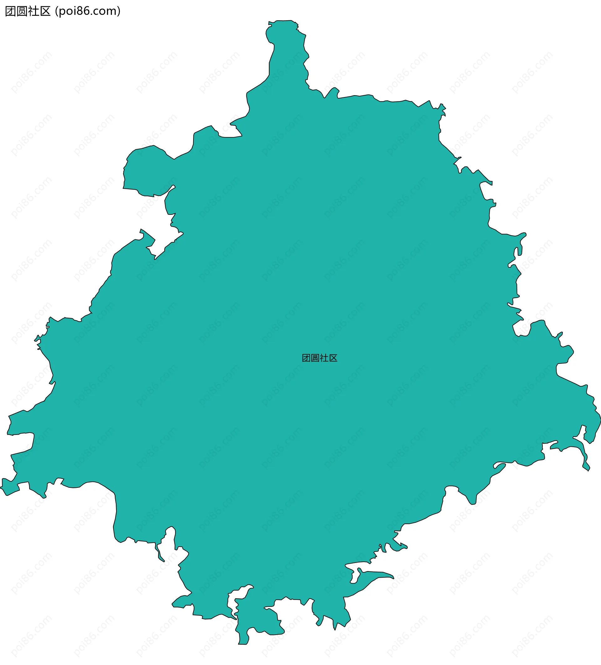 团圆社区边界地图