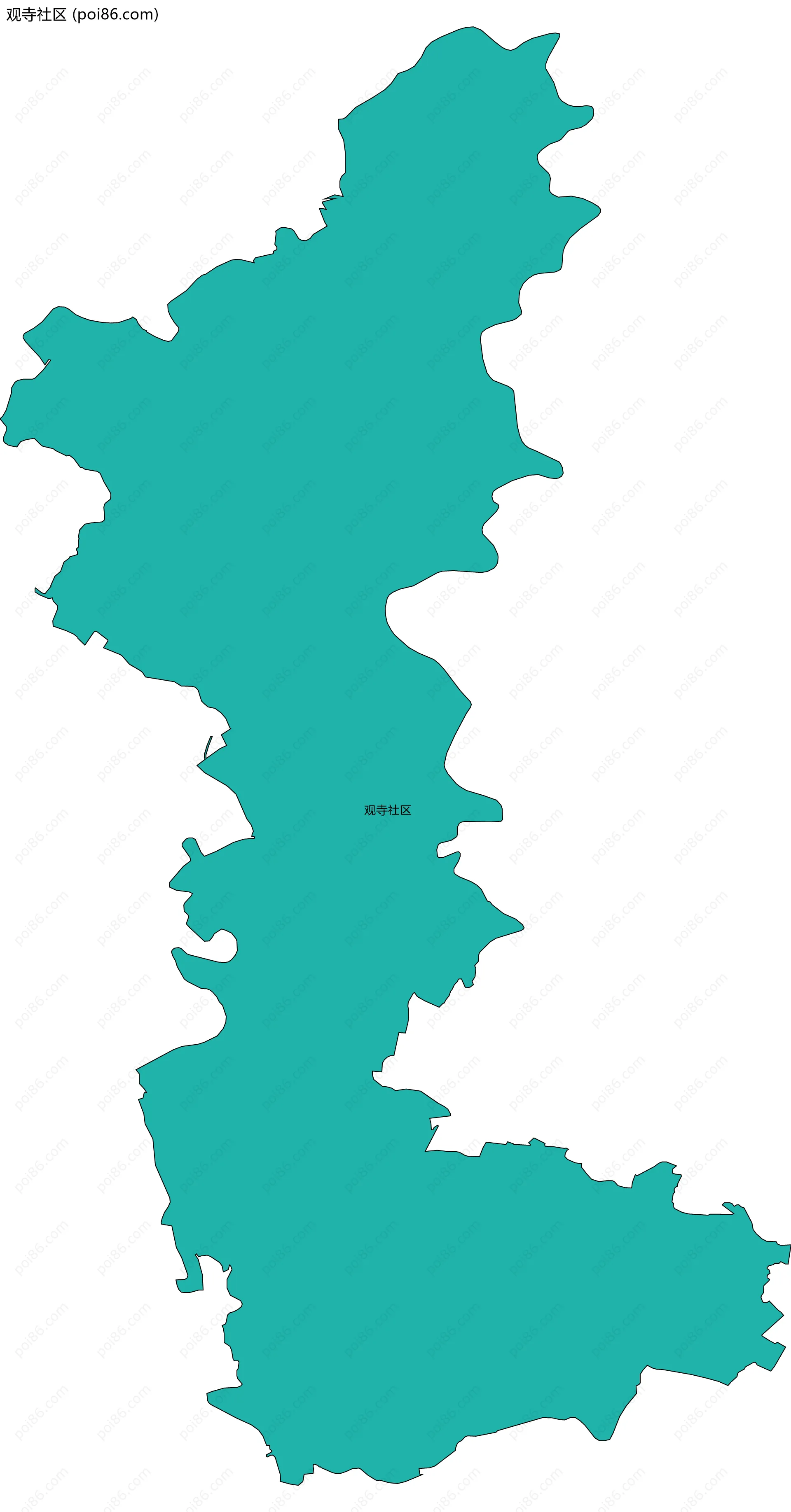 观寺社区边界地图