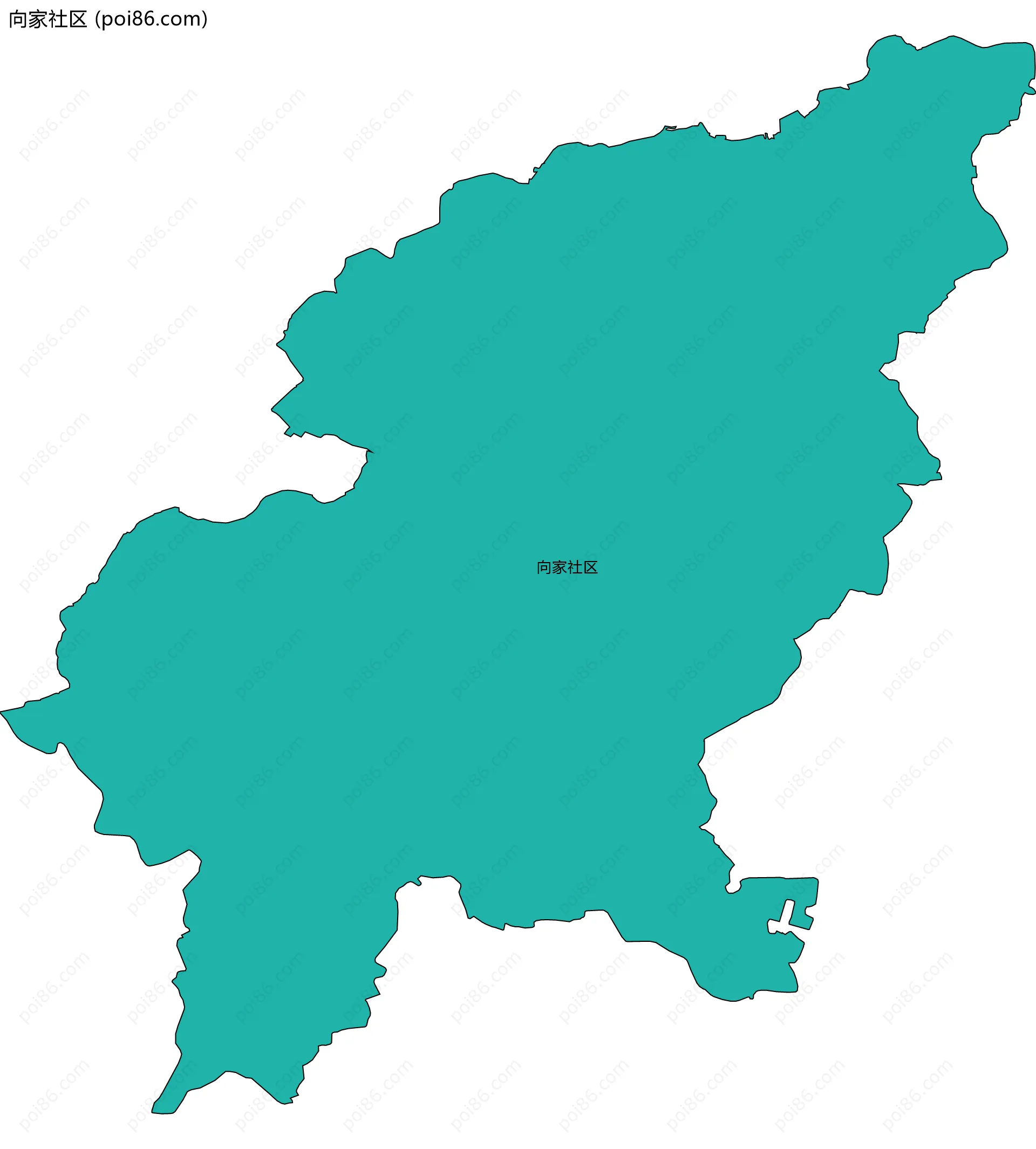 向家社区边界地图