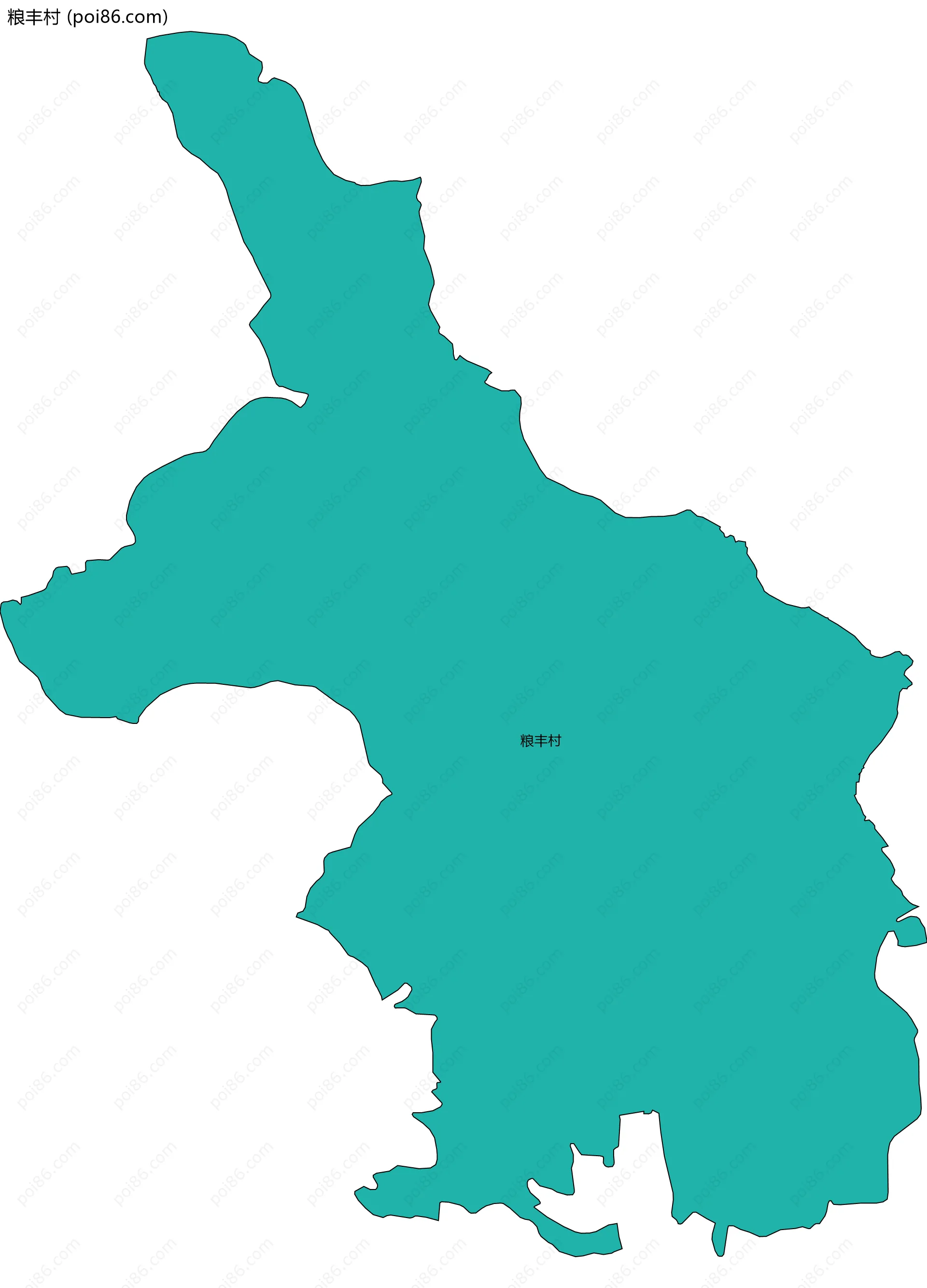 粮丰村边界地图