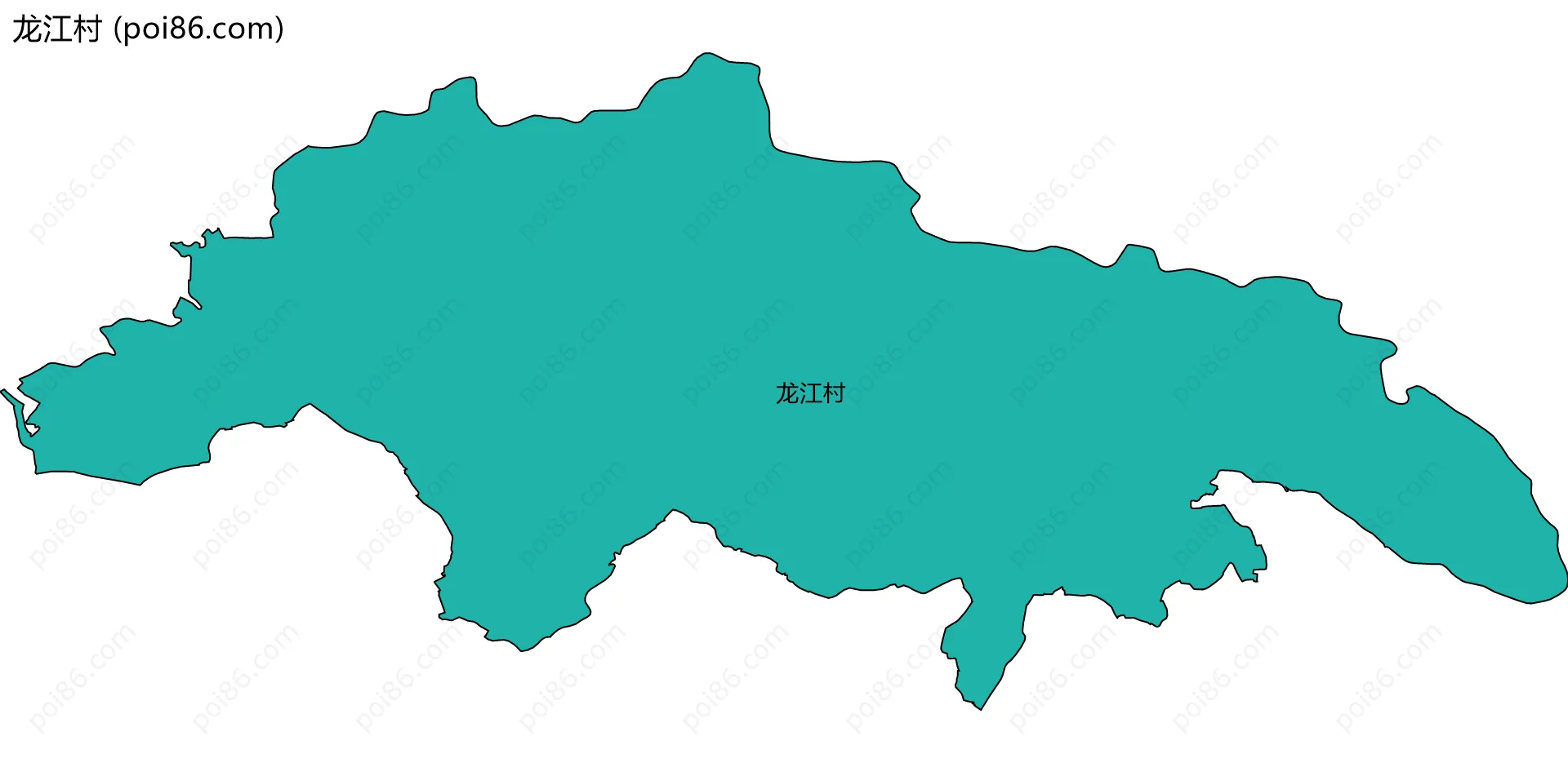 龙江村边界地图