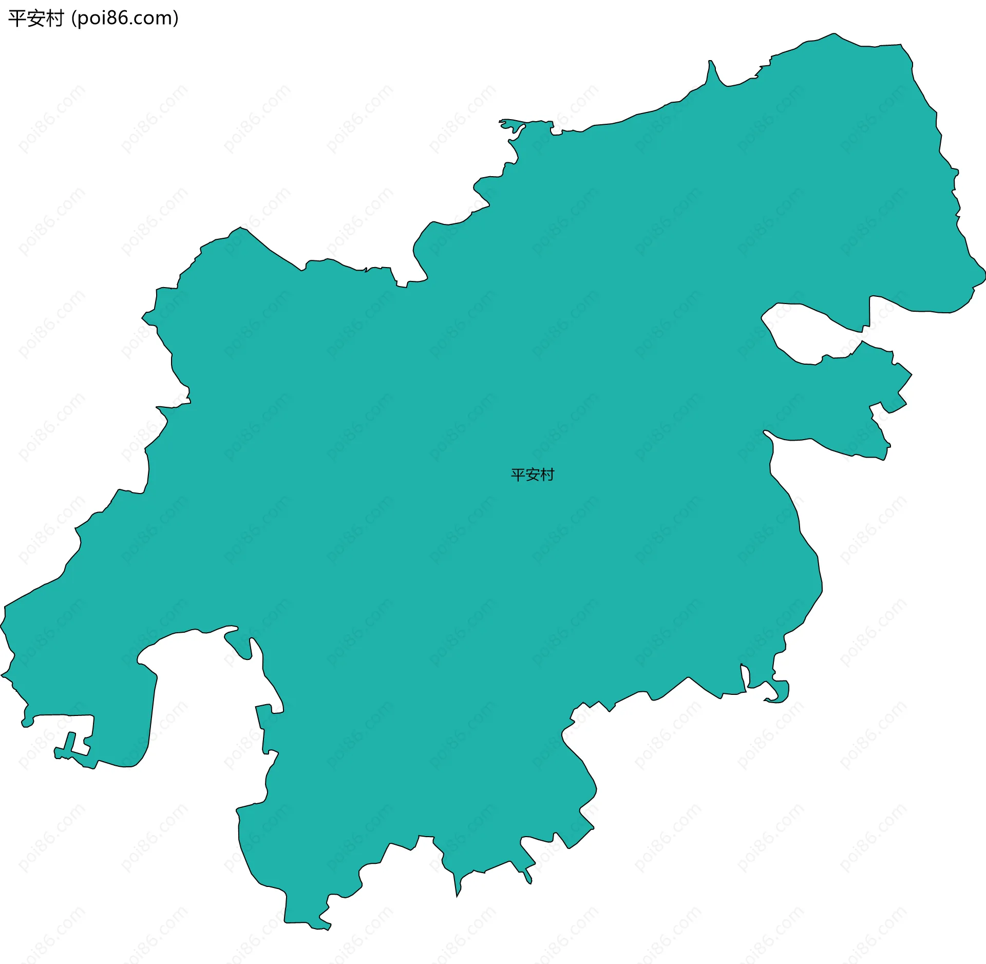 平安村边界地图