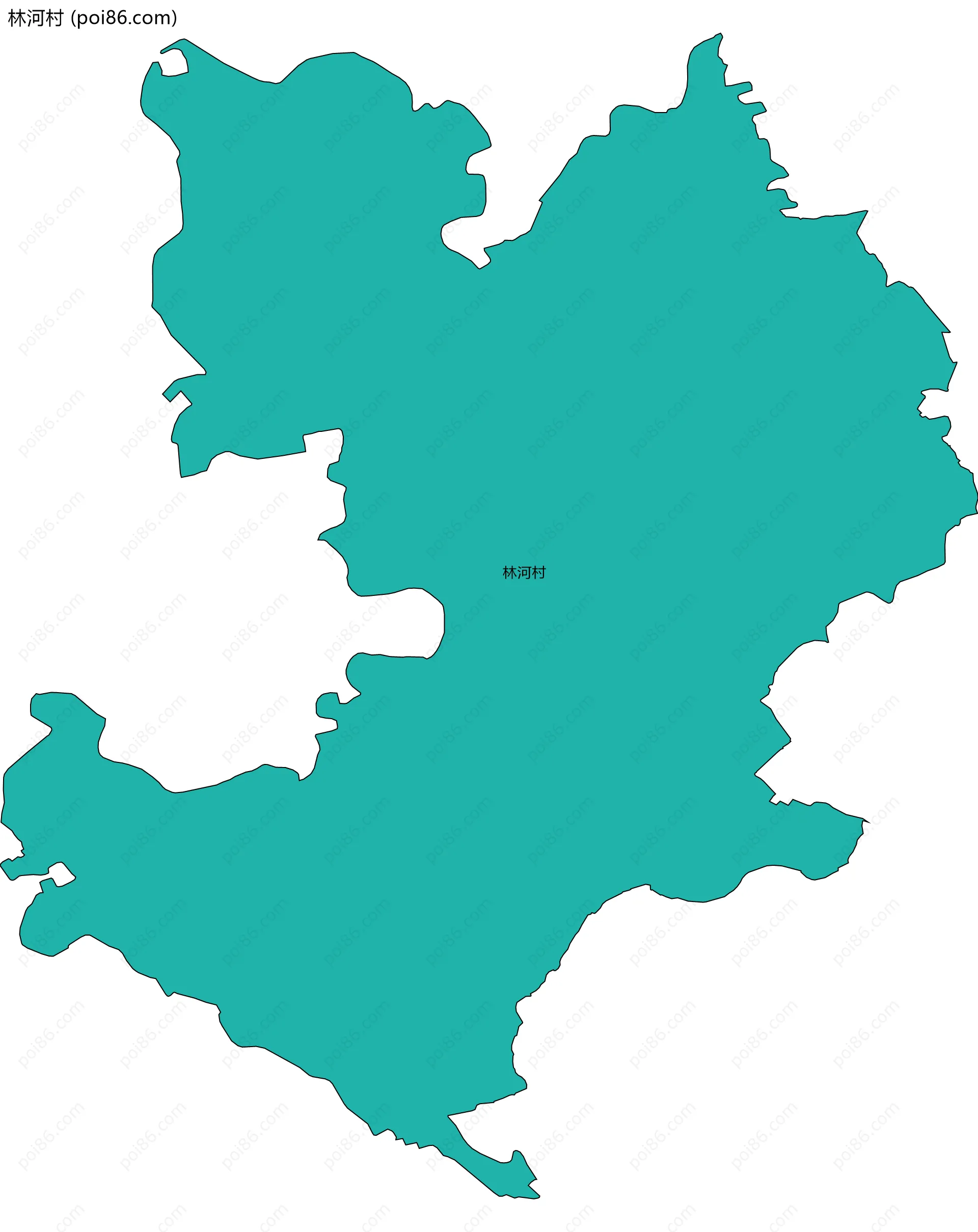 林河村边界地图