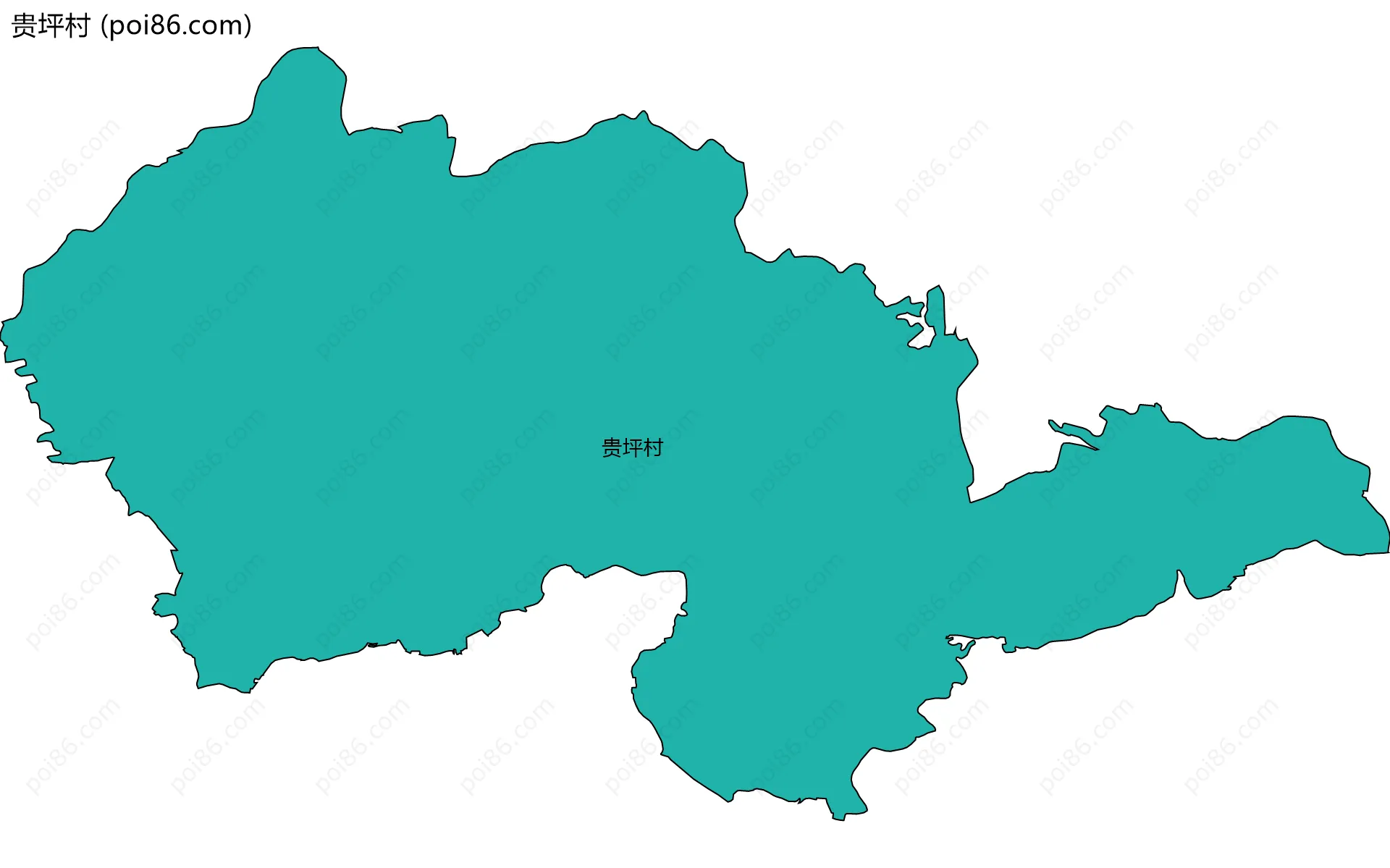 贵坪村边界地图