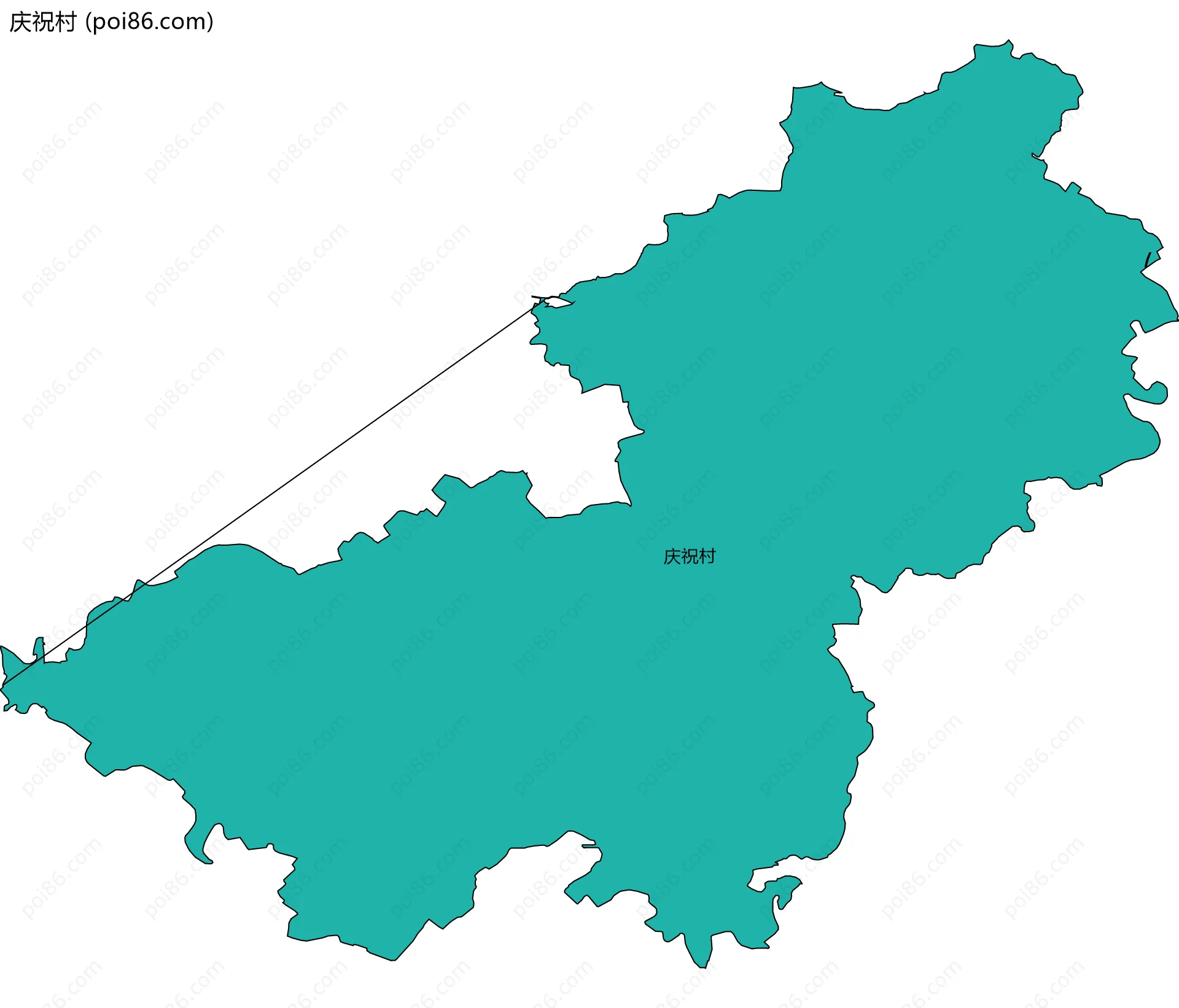 庆祝村边界地图