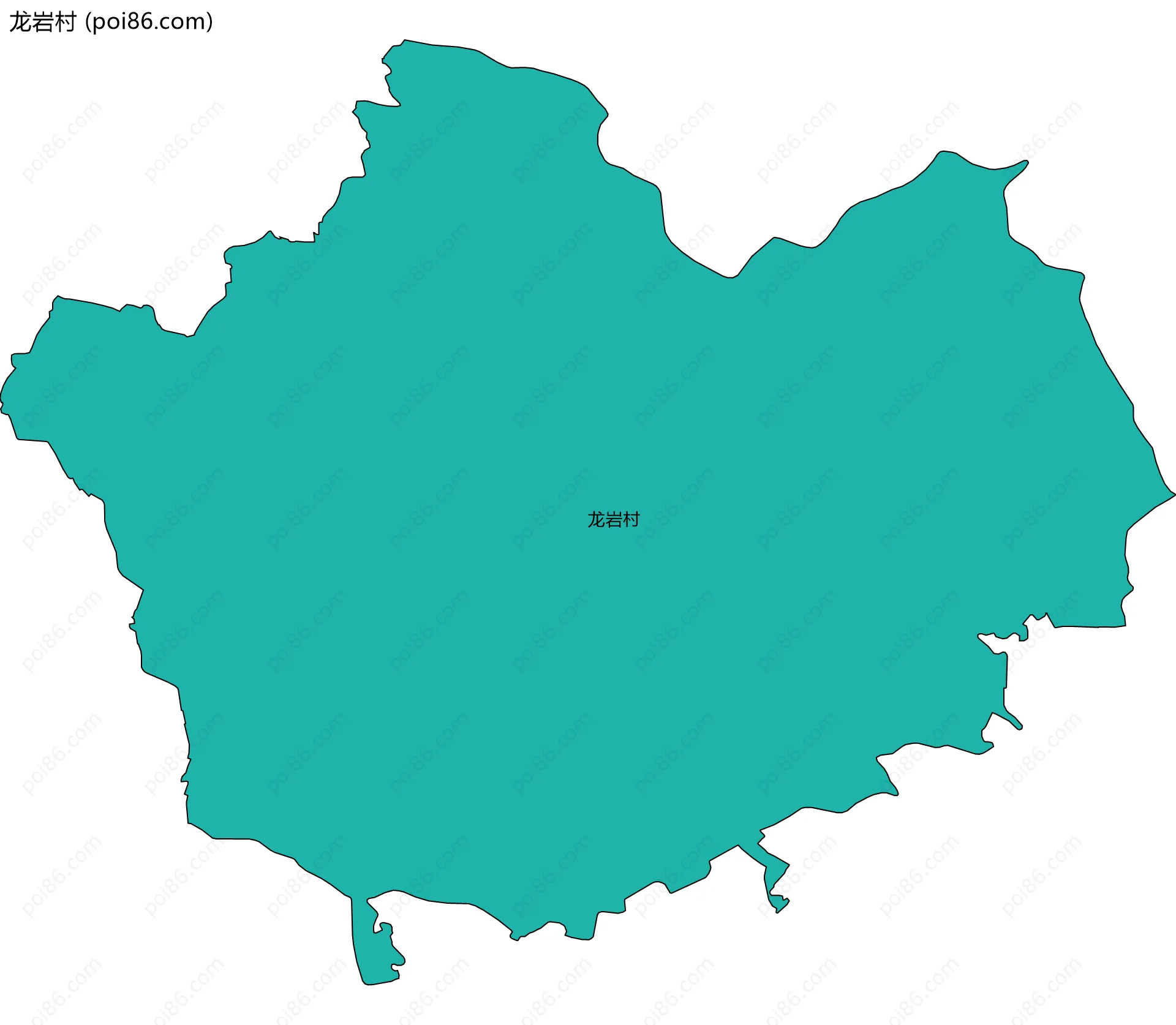 龙岩村边界地图