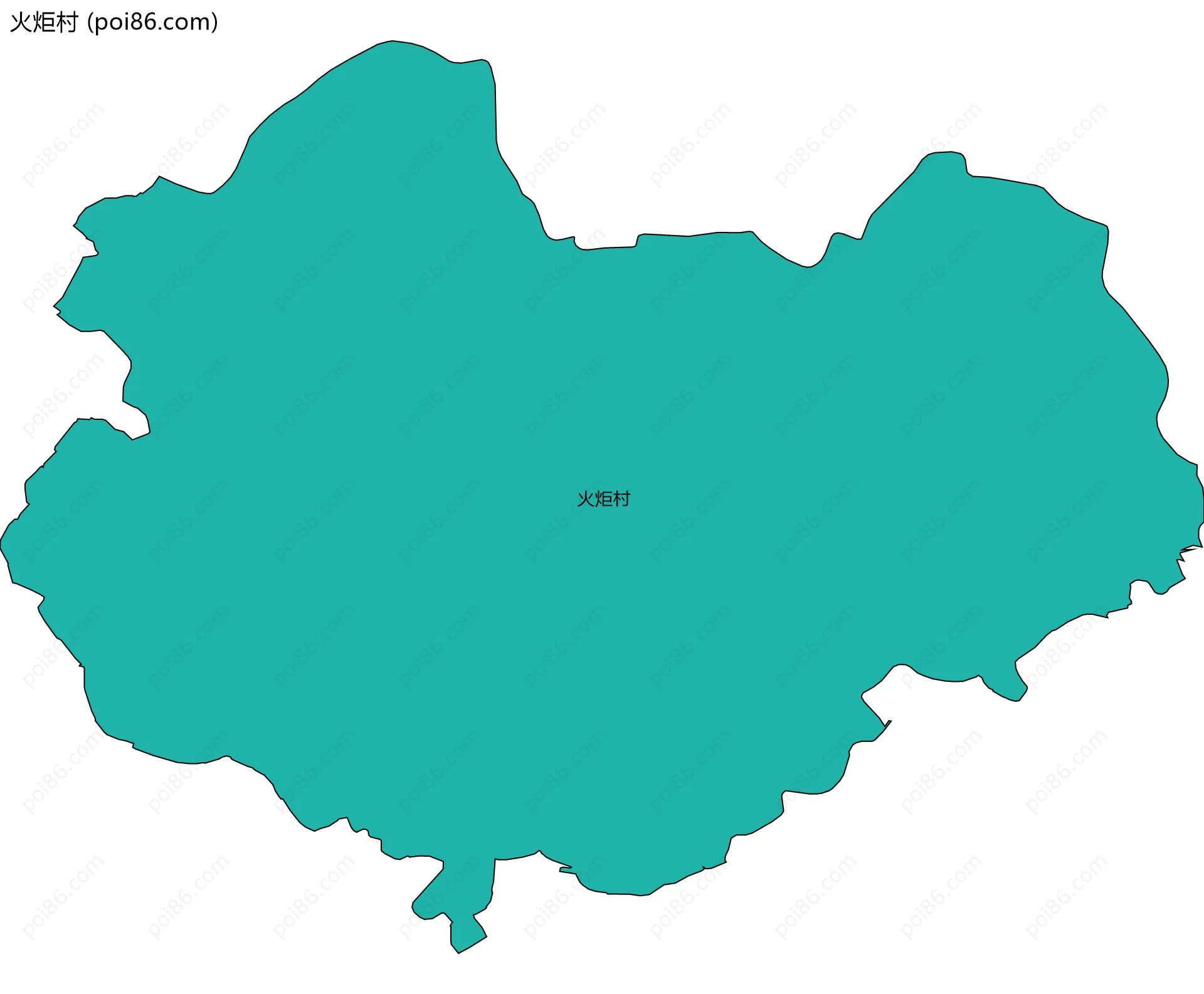 火炬村边界地图