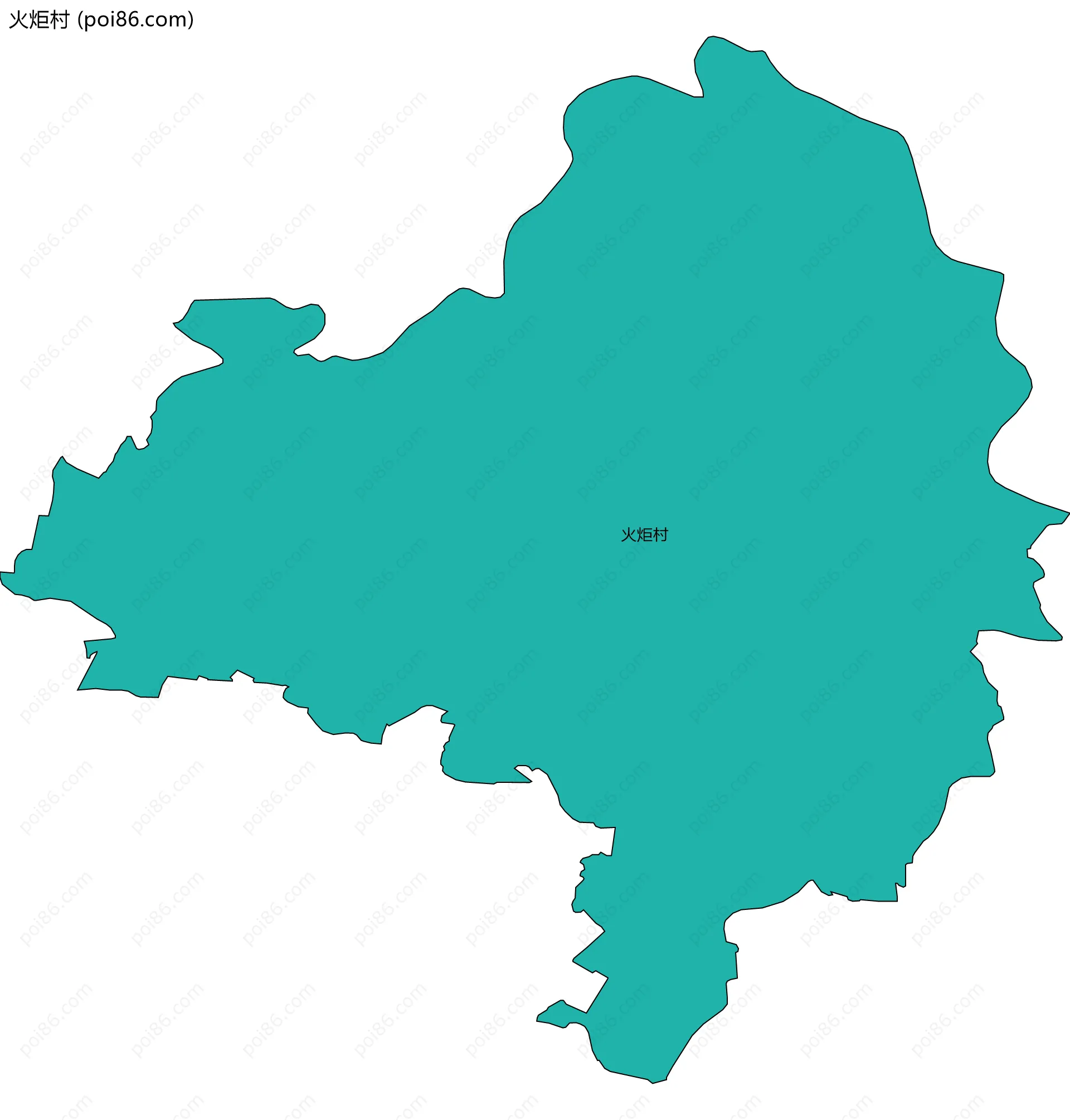 火炬村边界地图