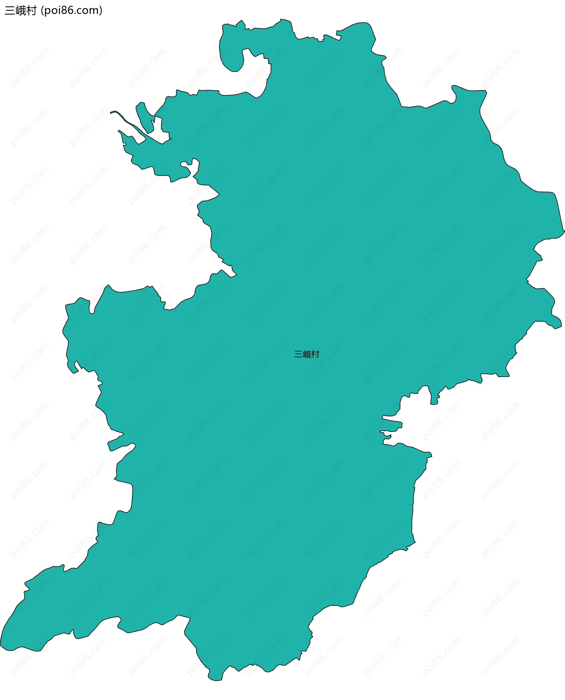 三峨村边界地图