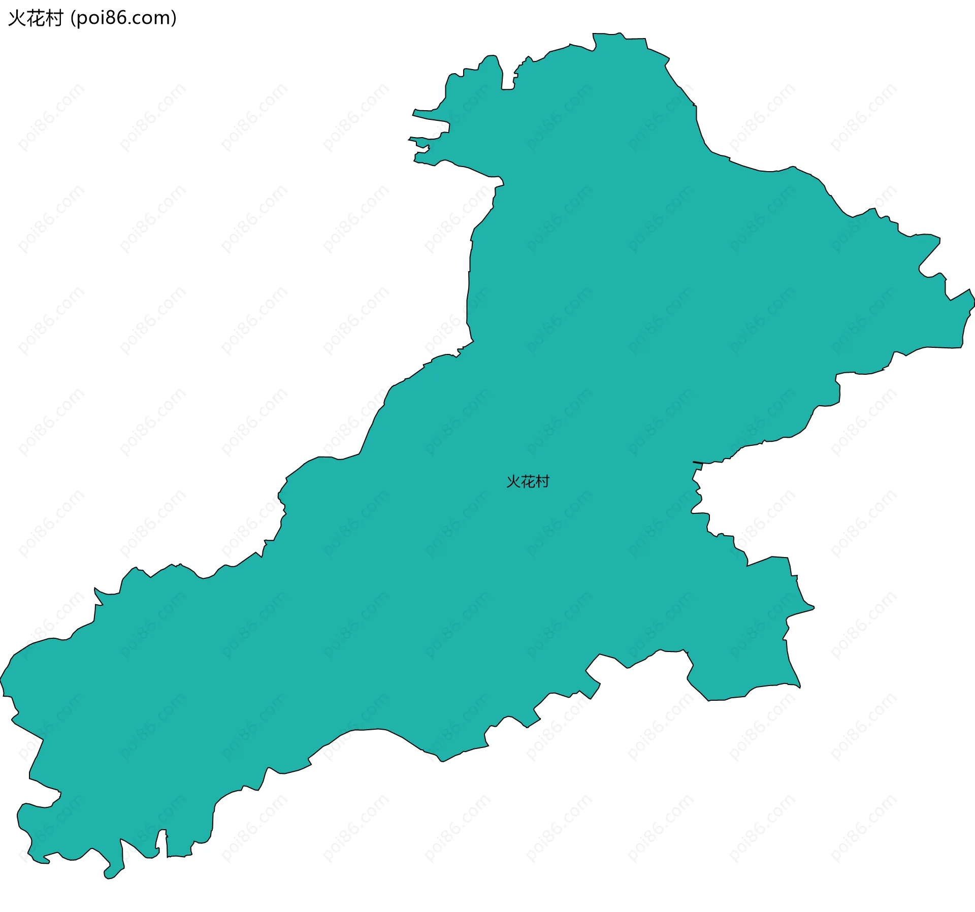 火花村边界地图