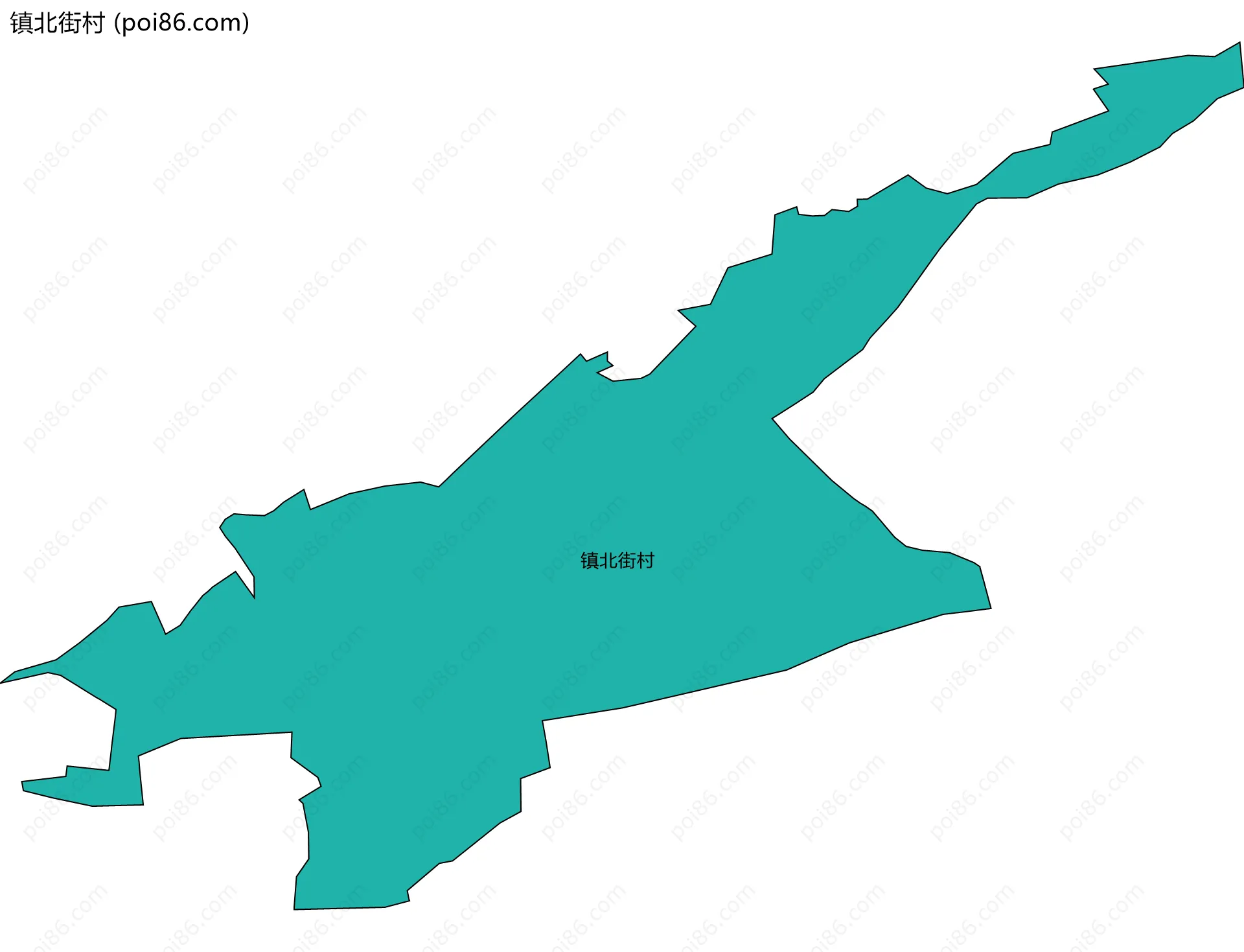 镇北街村边界地图