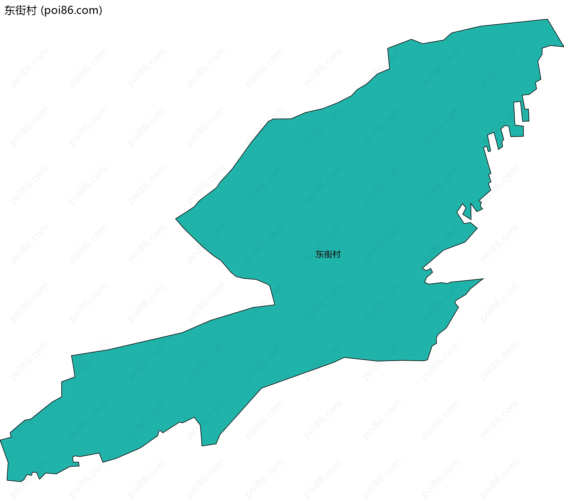 东街村边界地图