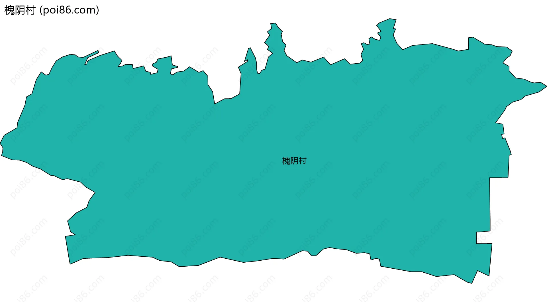 槐阴村边界地图