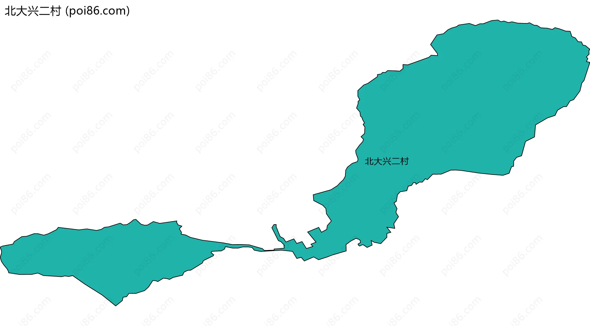 北大兴二村边界地图