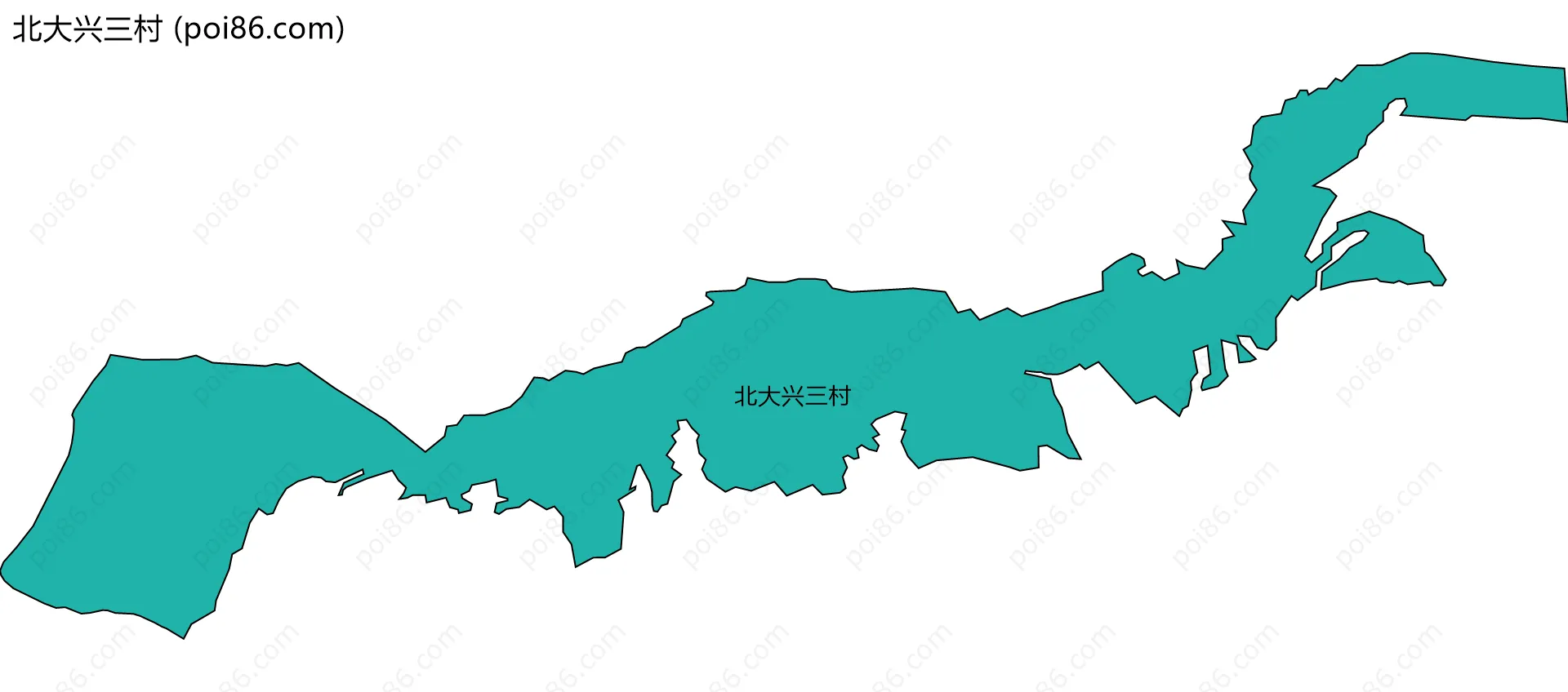 北大兴三村边界地图
