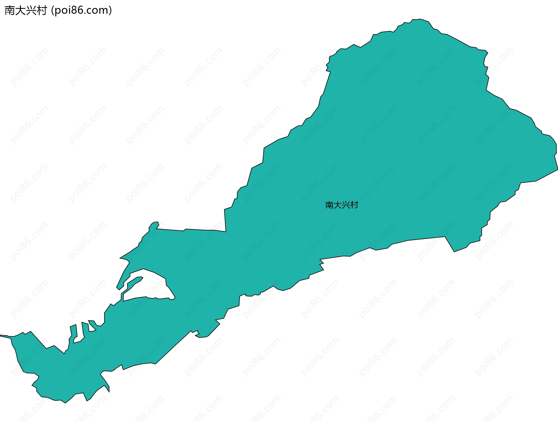 南大兴村边界地图