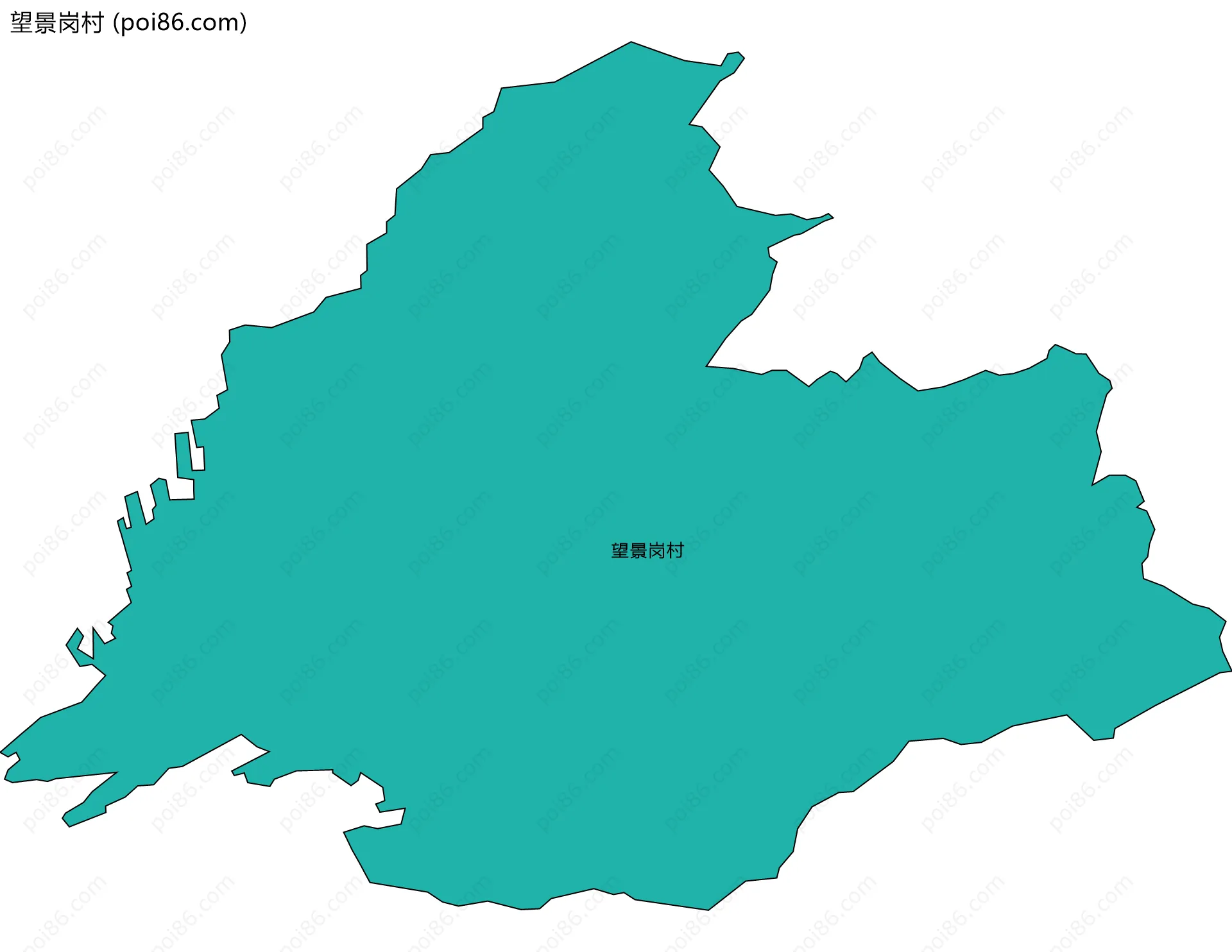 望景岗村边界地图