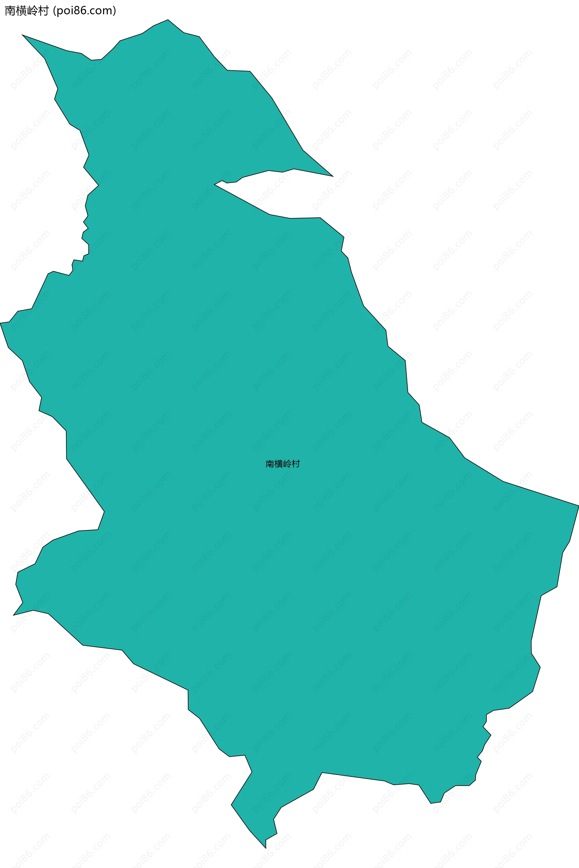 南横岭村边界地图