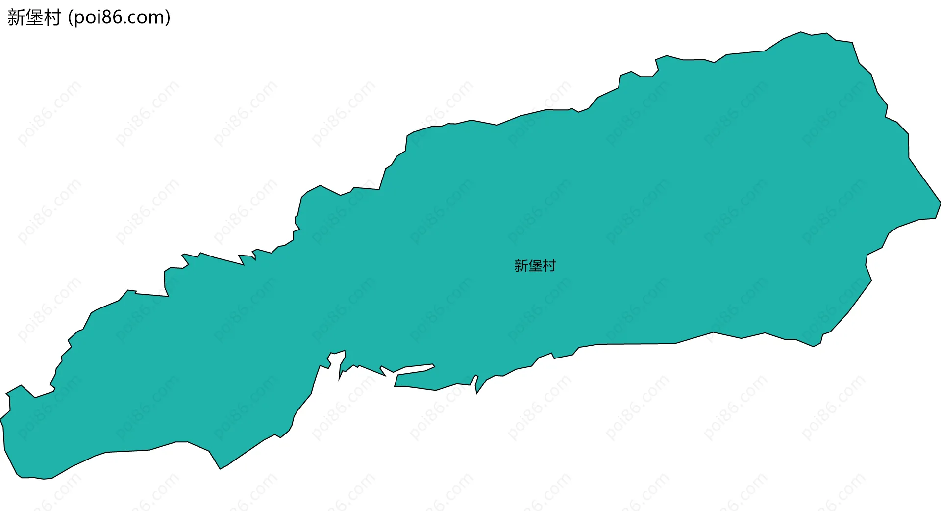 新堡村边界地图