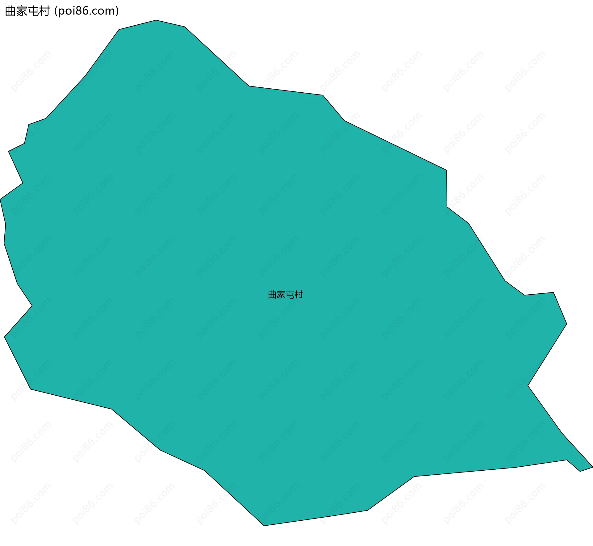 曲家屯村边界地图