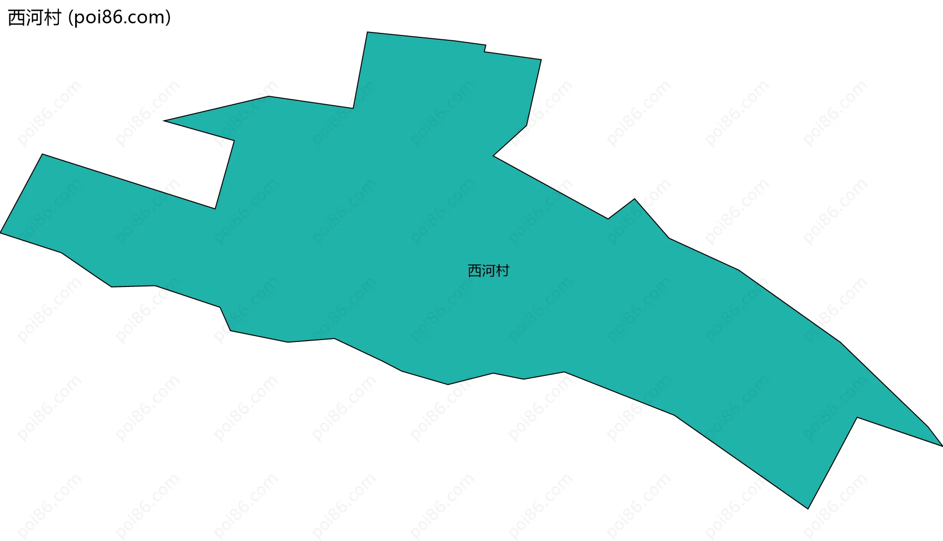 西河村边界地图