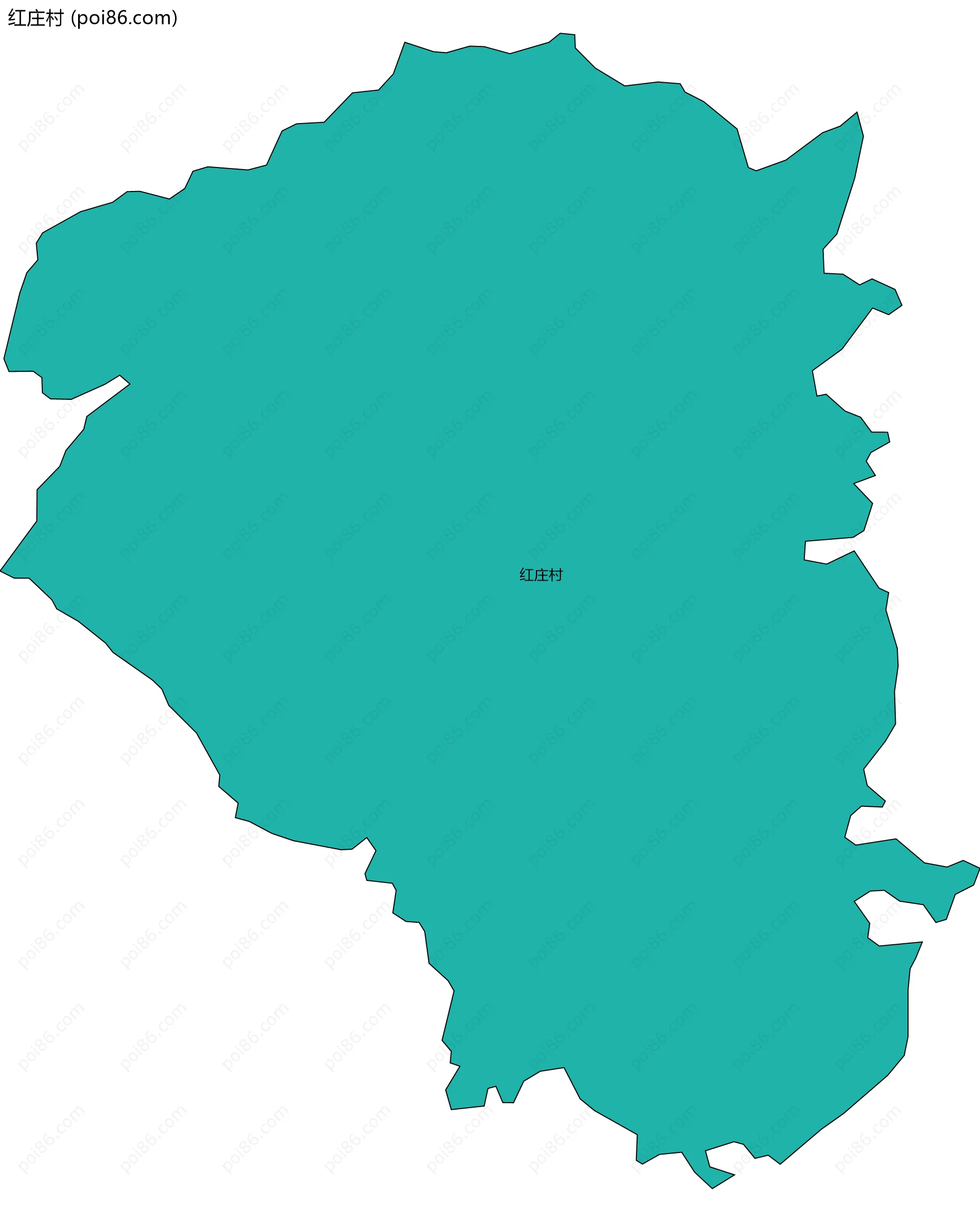 红庄村边界地图