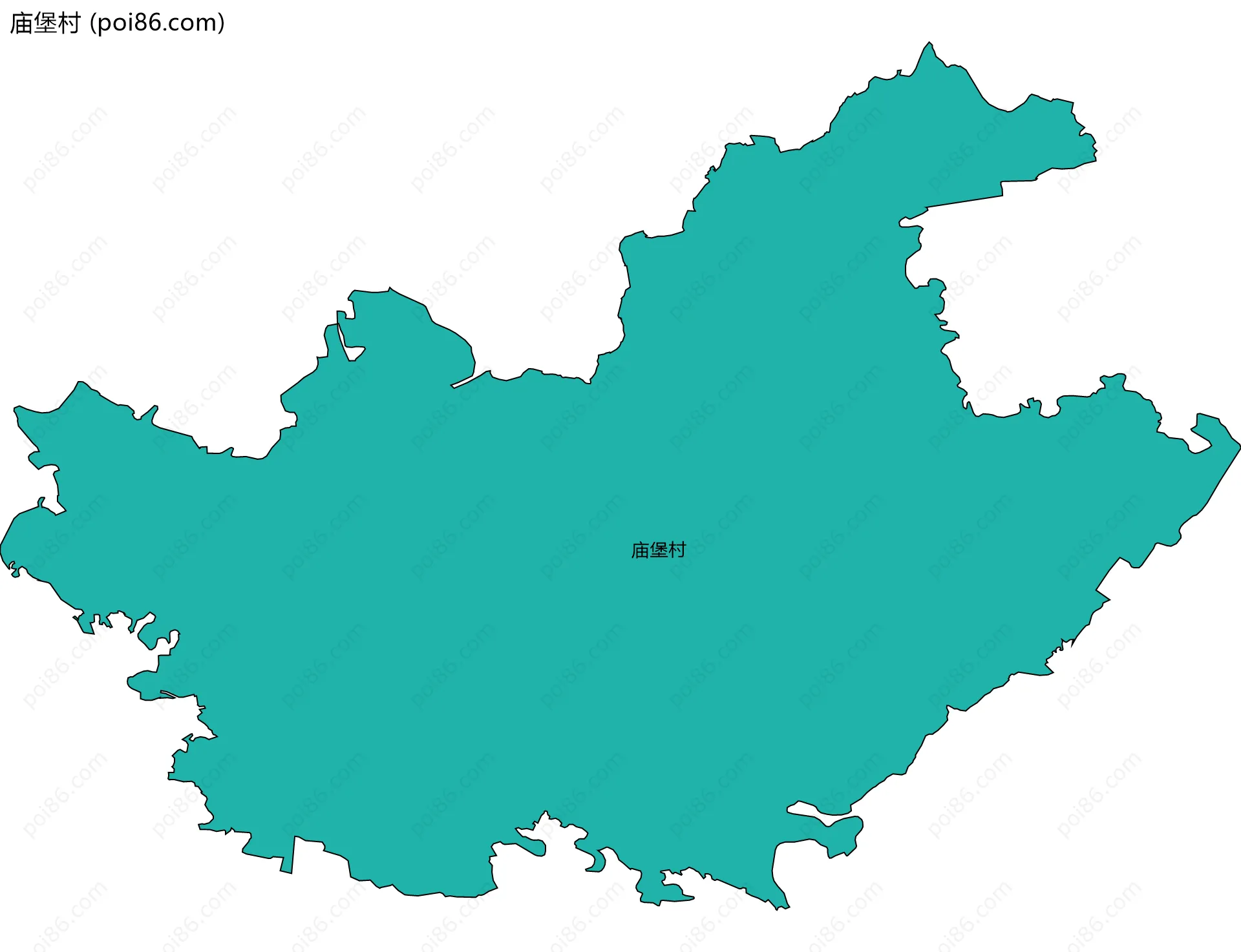 庙堡村边界地图