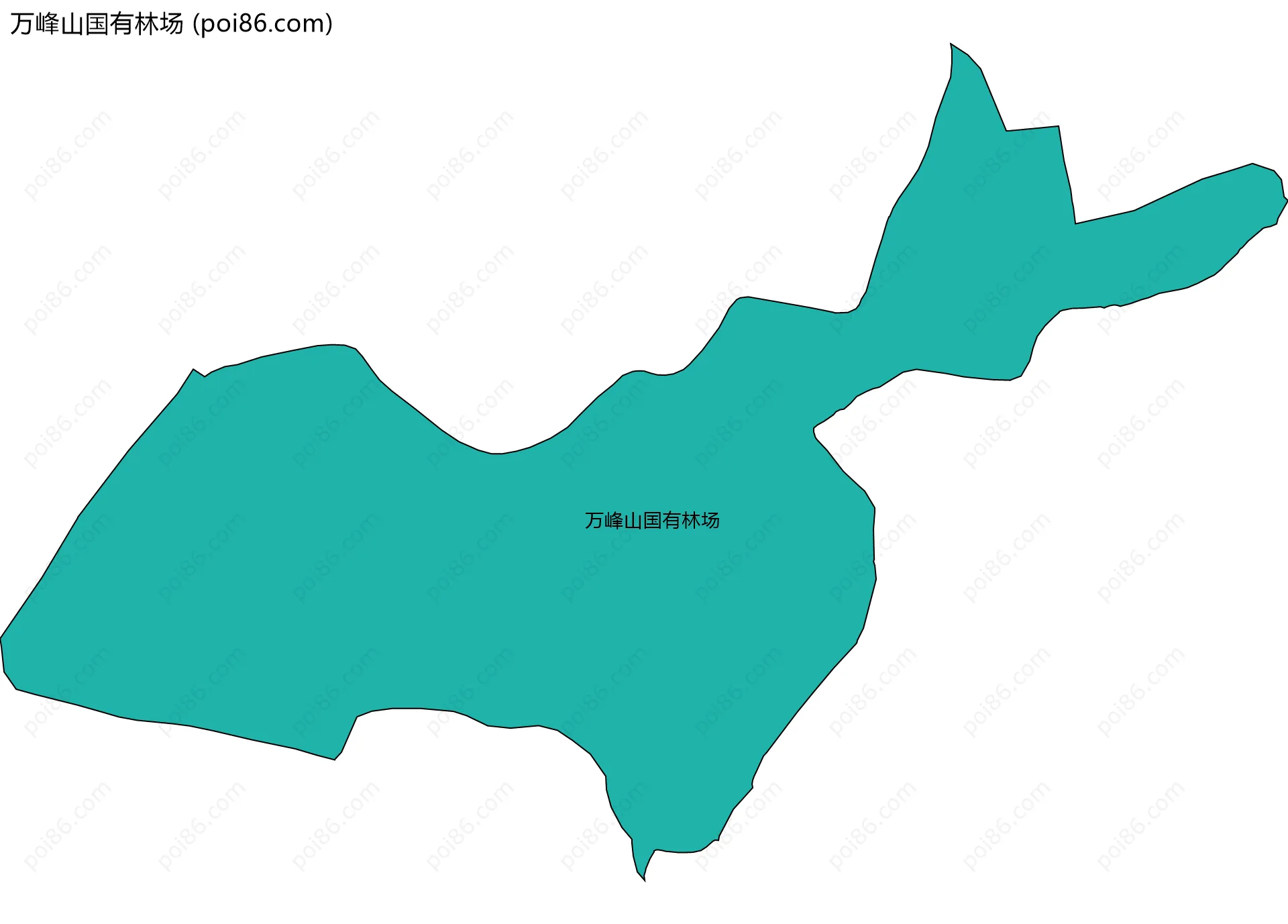 万峰山国有林场边界地图