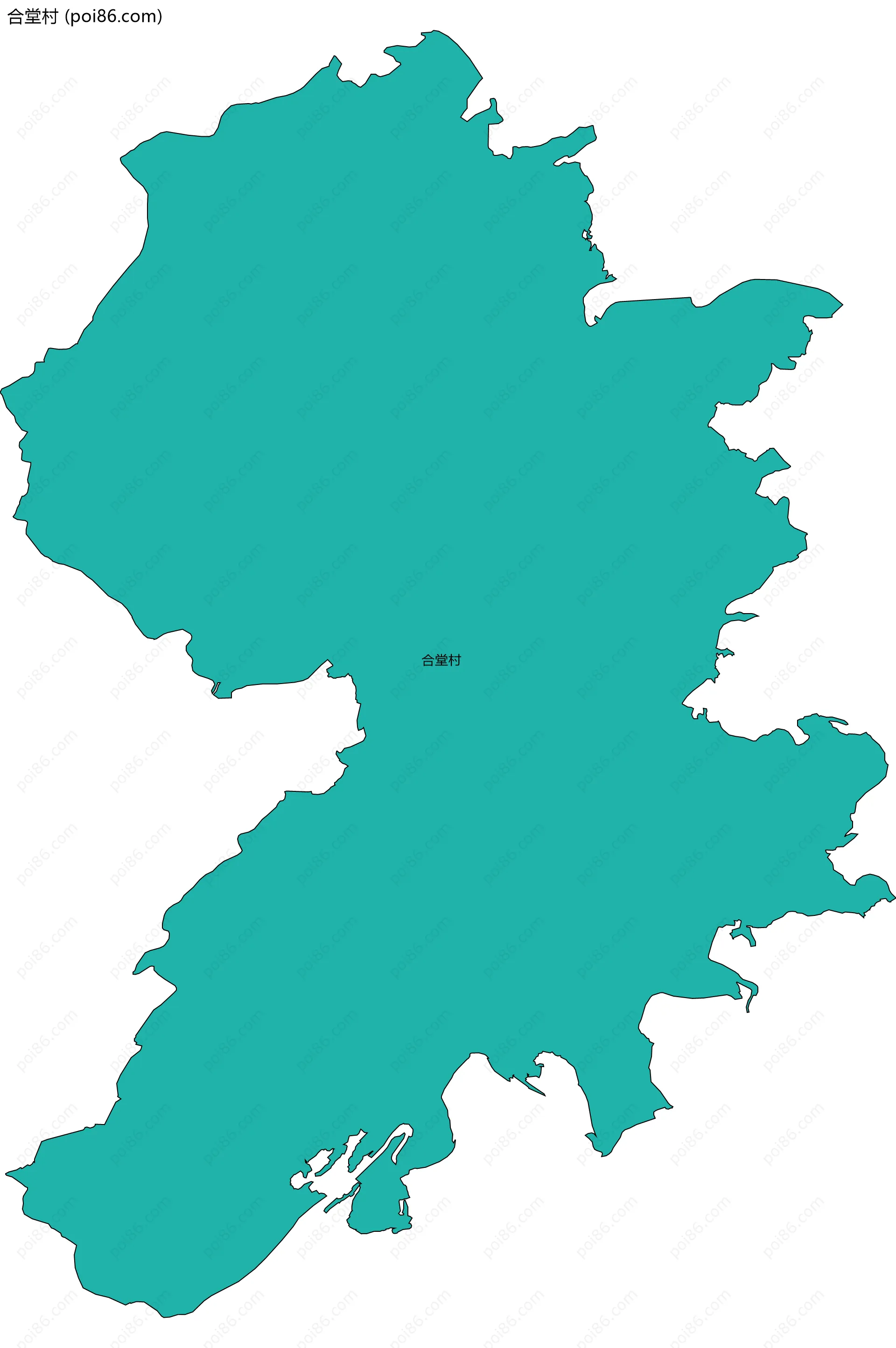 合堂村边界地图