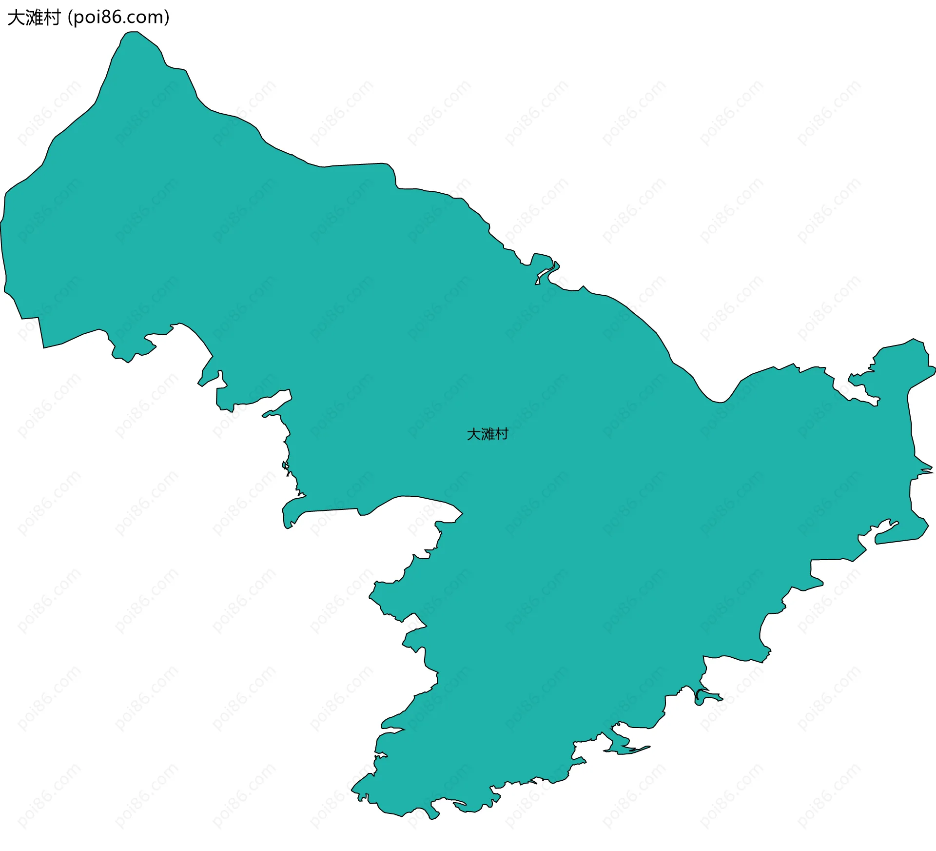 大滩村边界地图