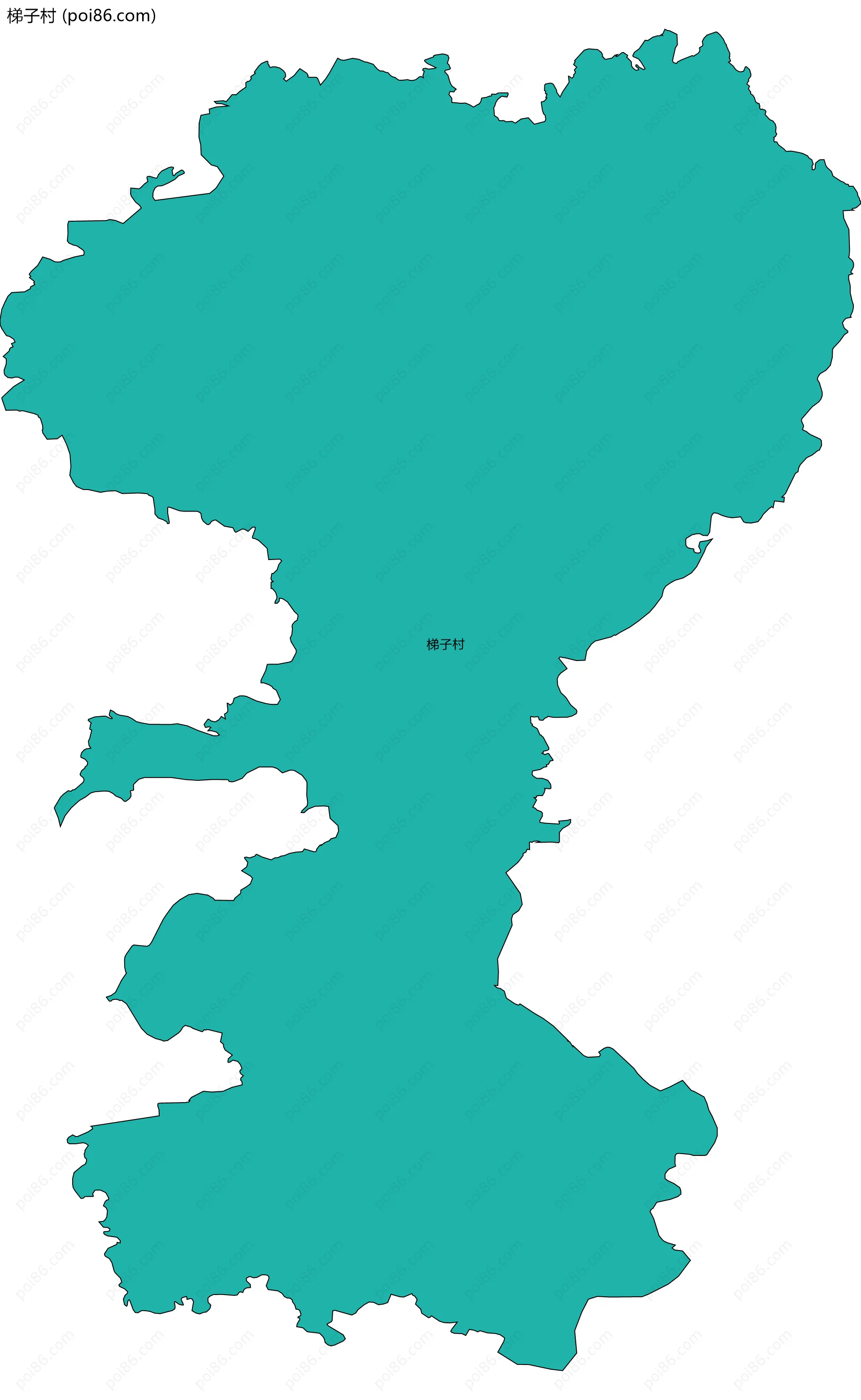 梯子村边界地图