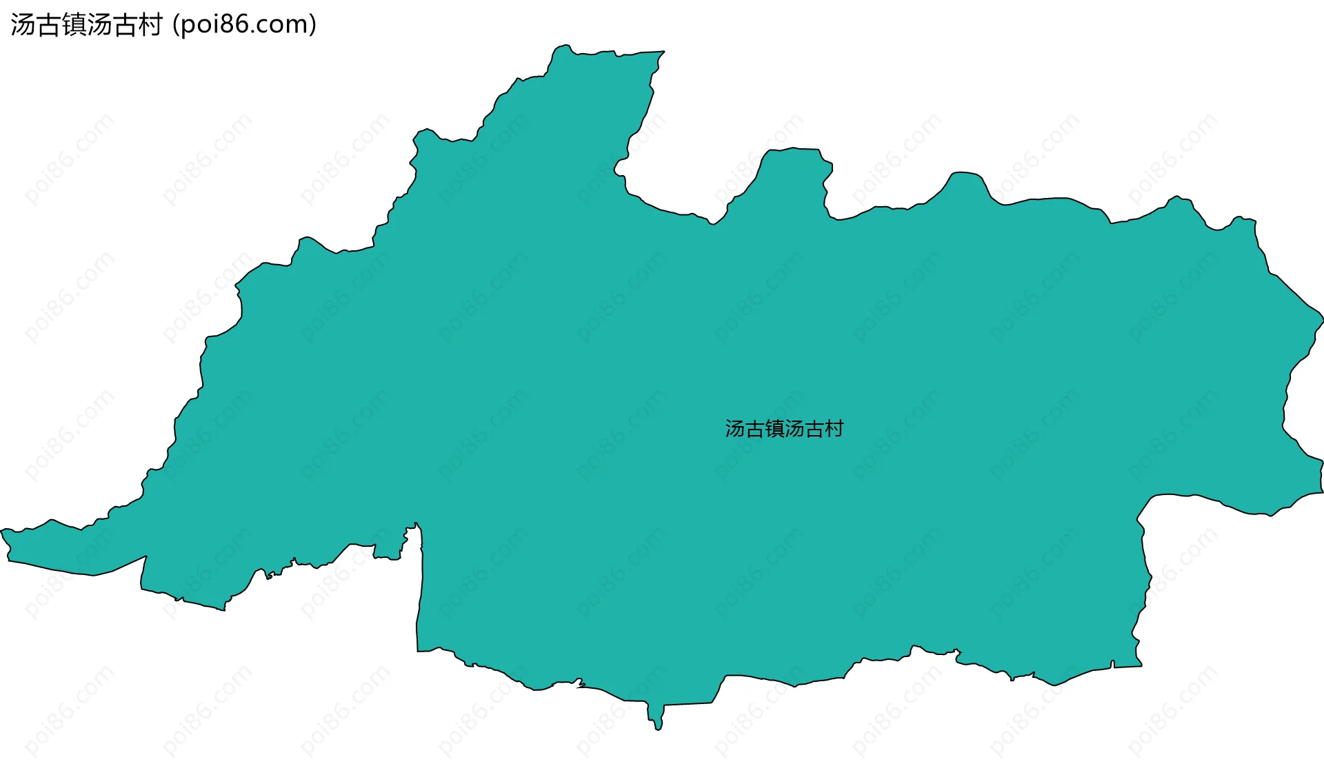 汤古镇汤古村边界地图
