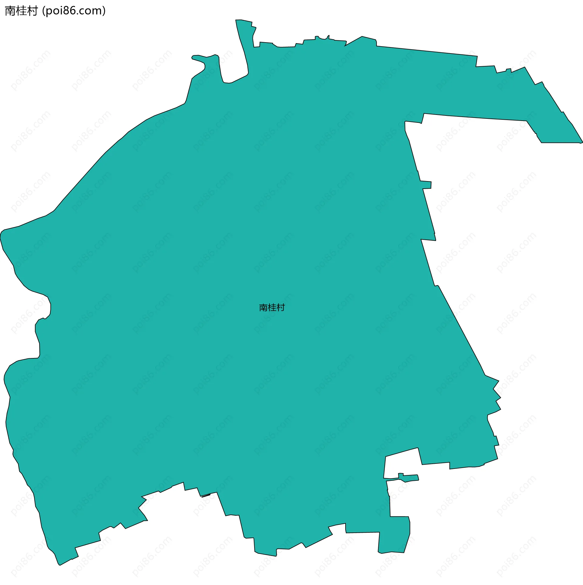 南桂村边界地图