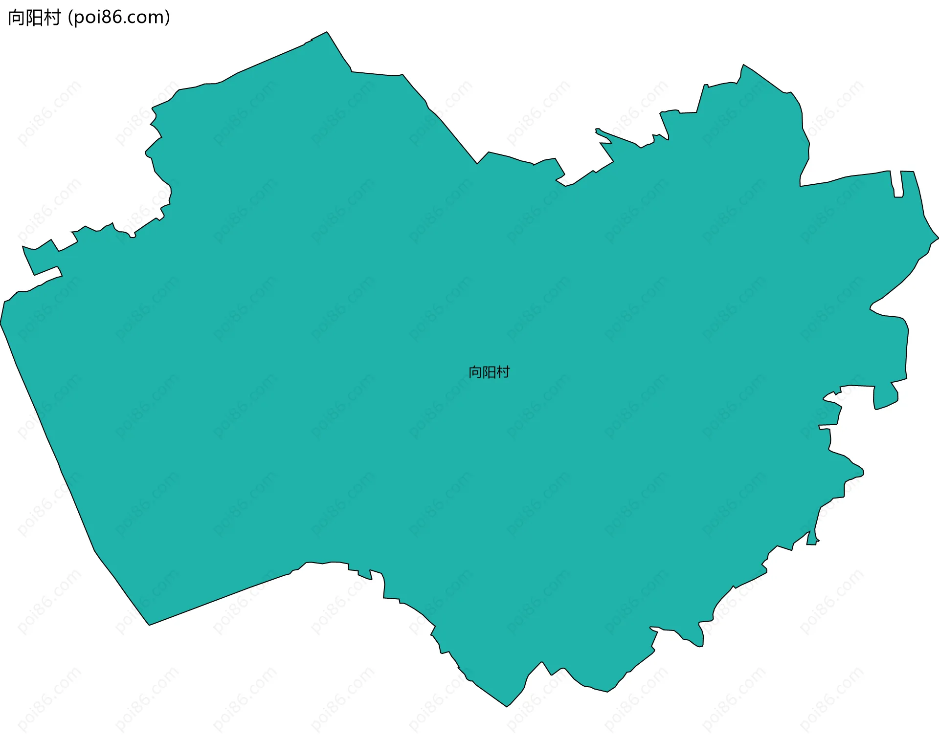 向阳村边界地图