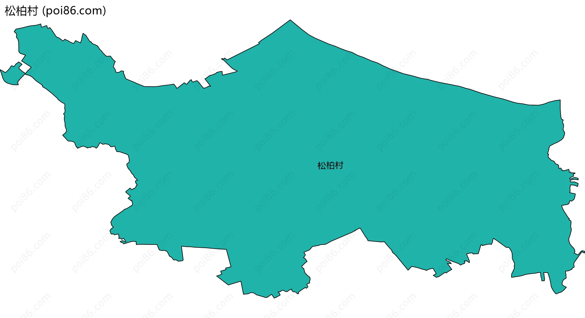 松柏村边界地图