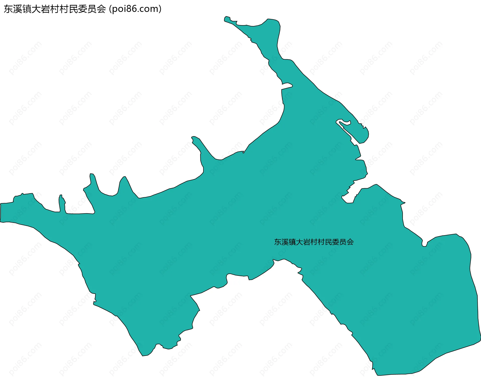 东溪镇大岩村村民委员会边界地图