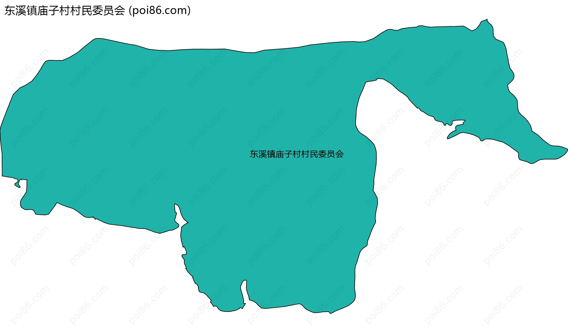 东溪镇庙子村村民委员会边界地图