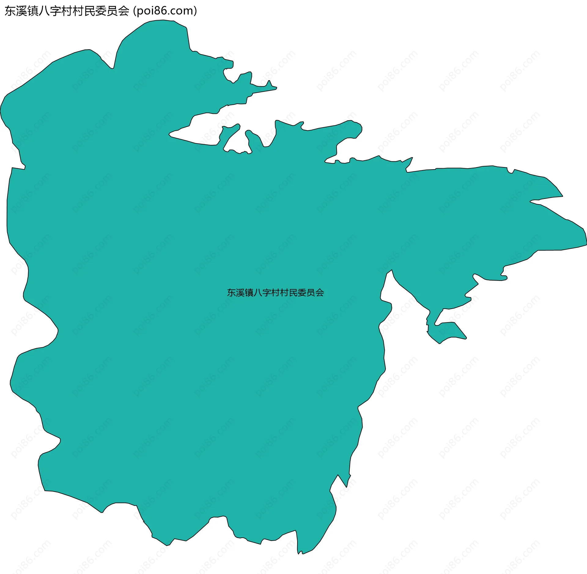 东溪镇八字村村民委员会边界地图