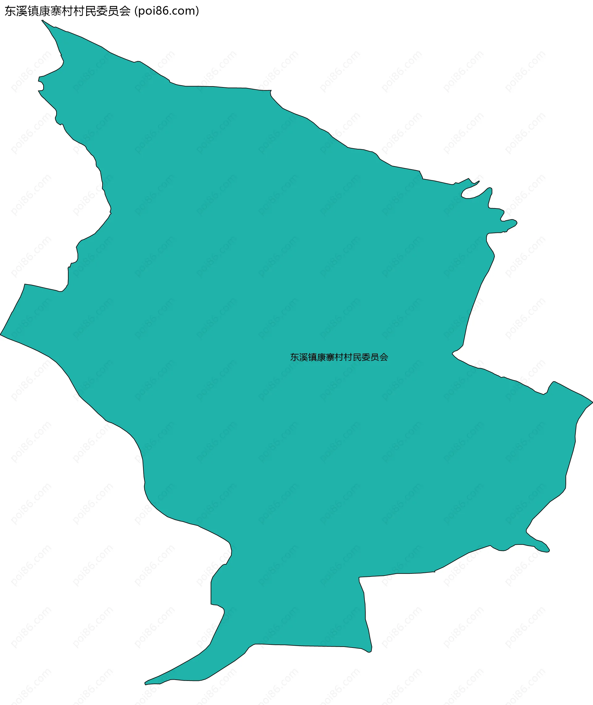 东溪镇康寨村村民委员会边界地图